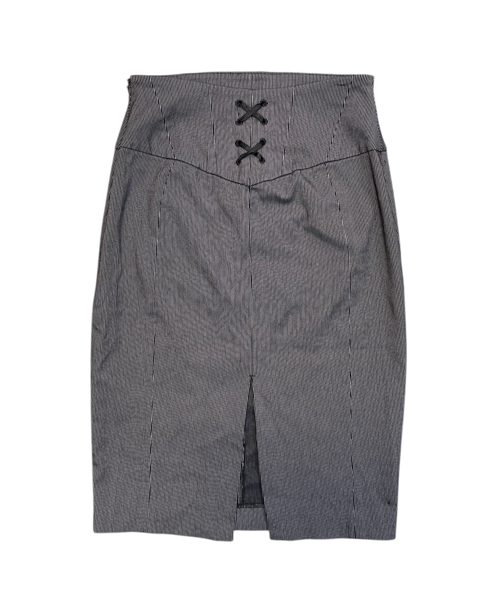 black white express design studio pinstriped bodycon skirt, 0