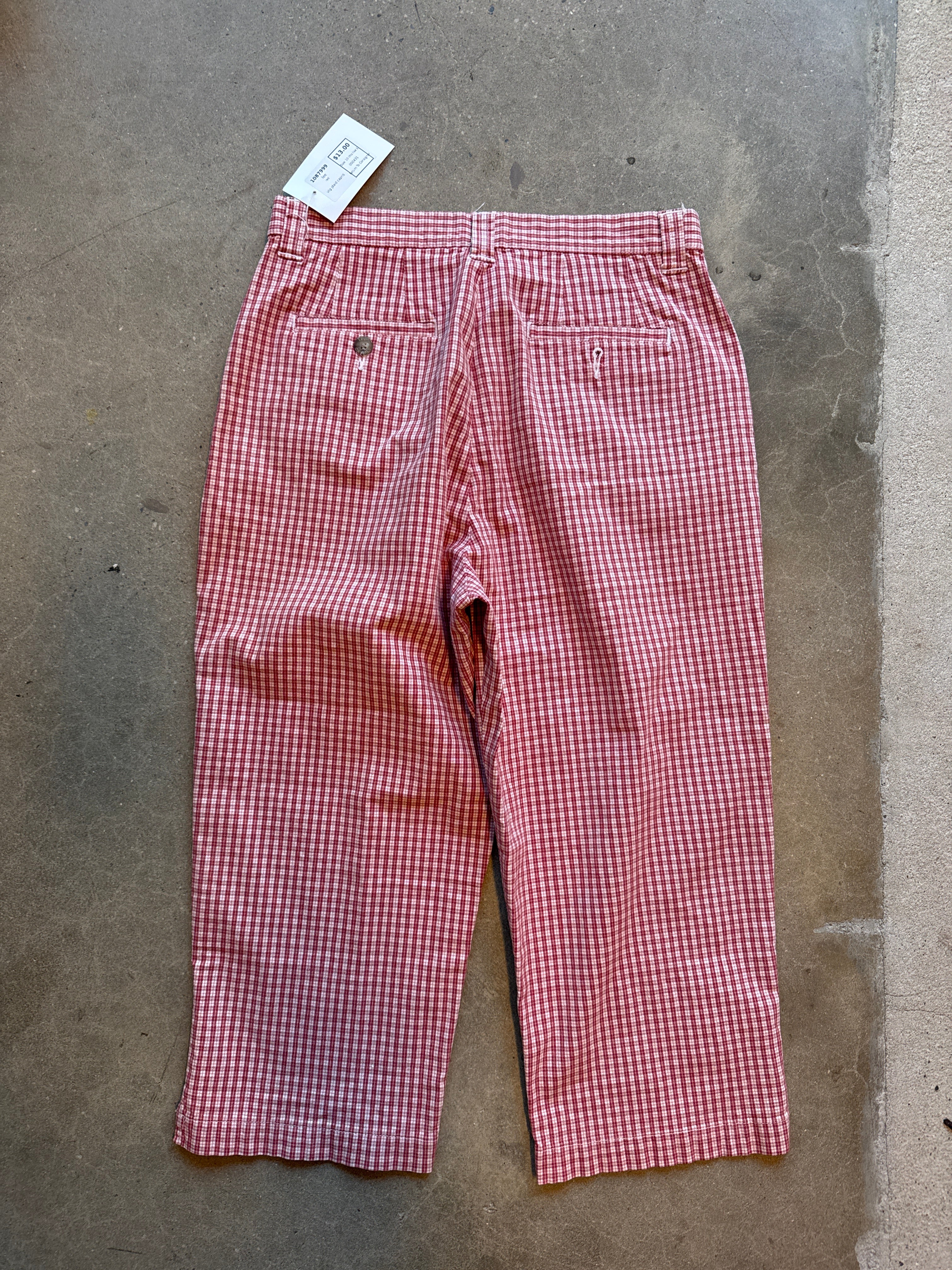 red lee vtg plaid capris, 10 (fits like S)