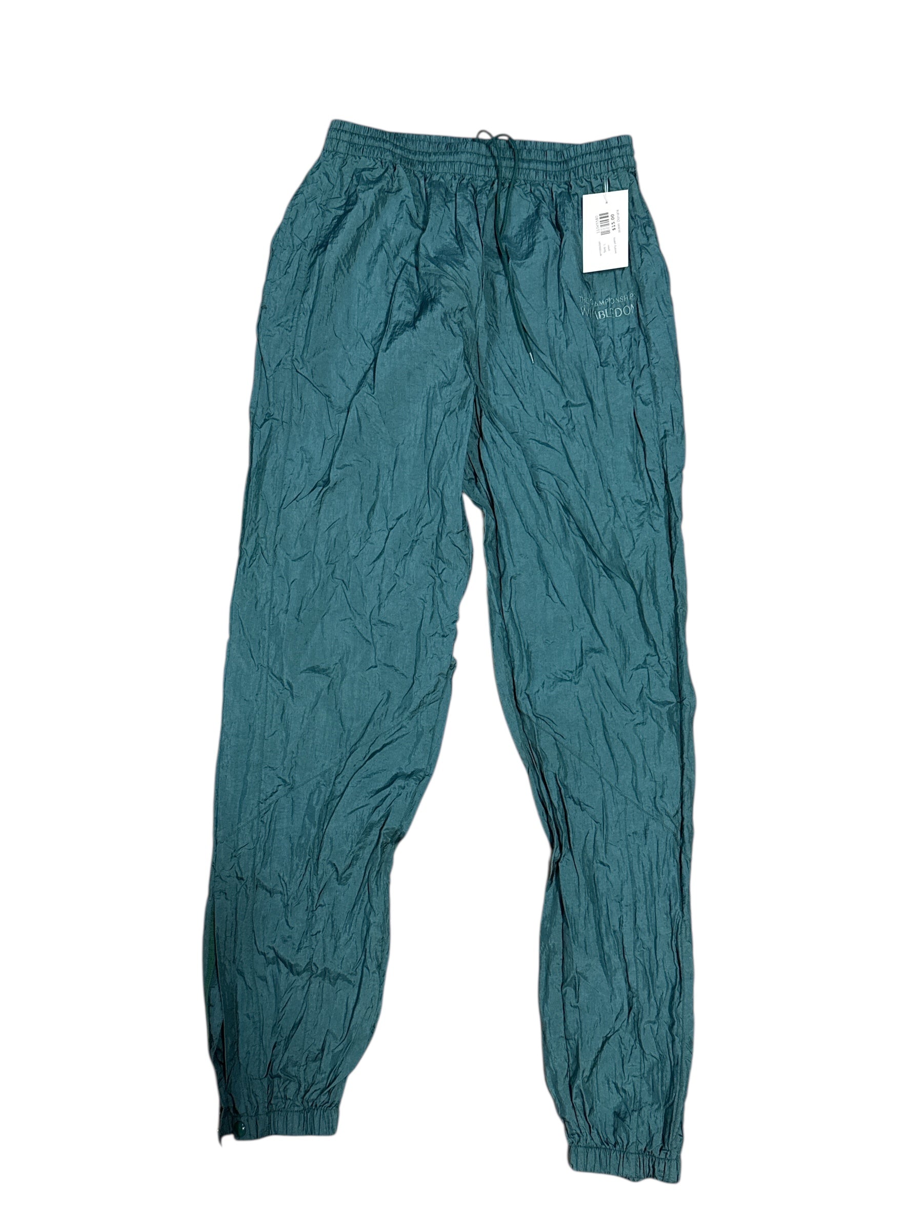 green wimbledon swishy pants, L