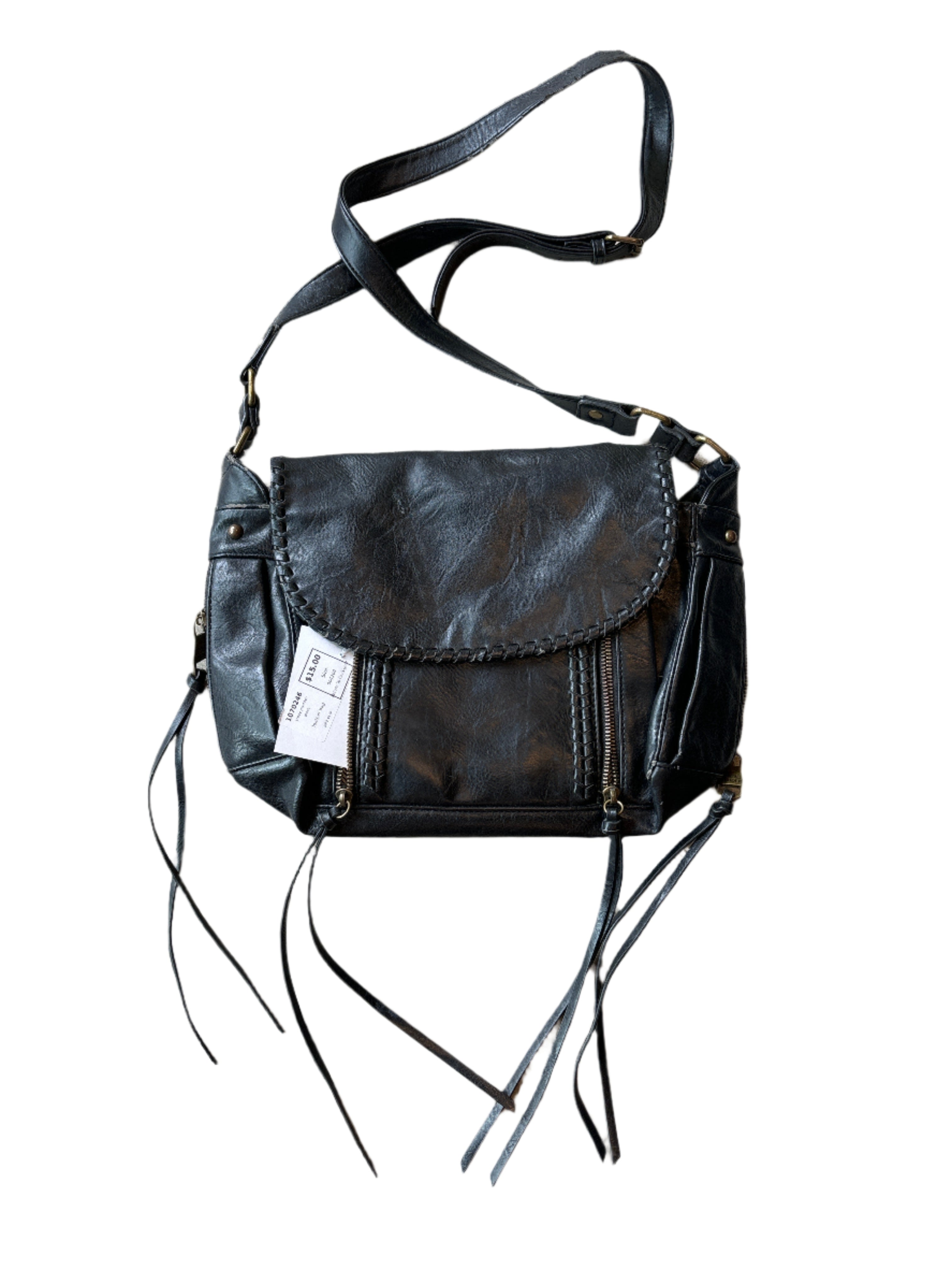 black steve madden leather bag