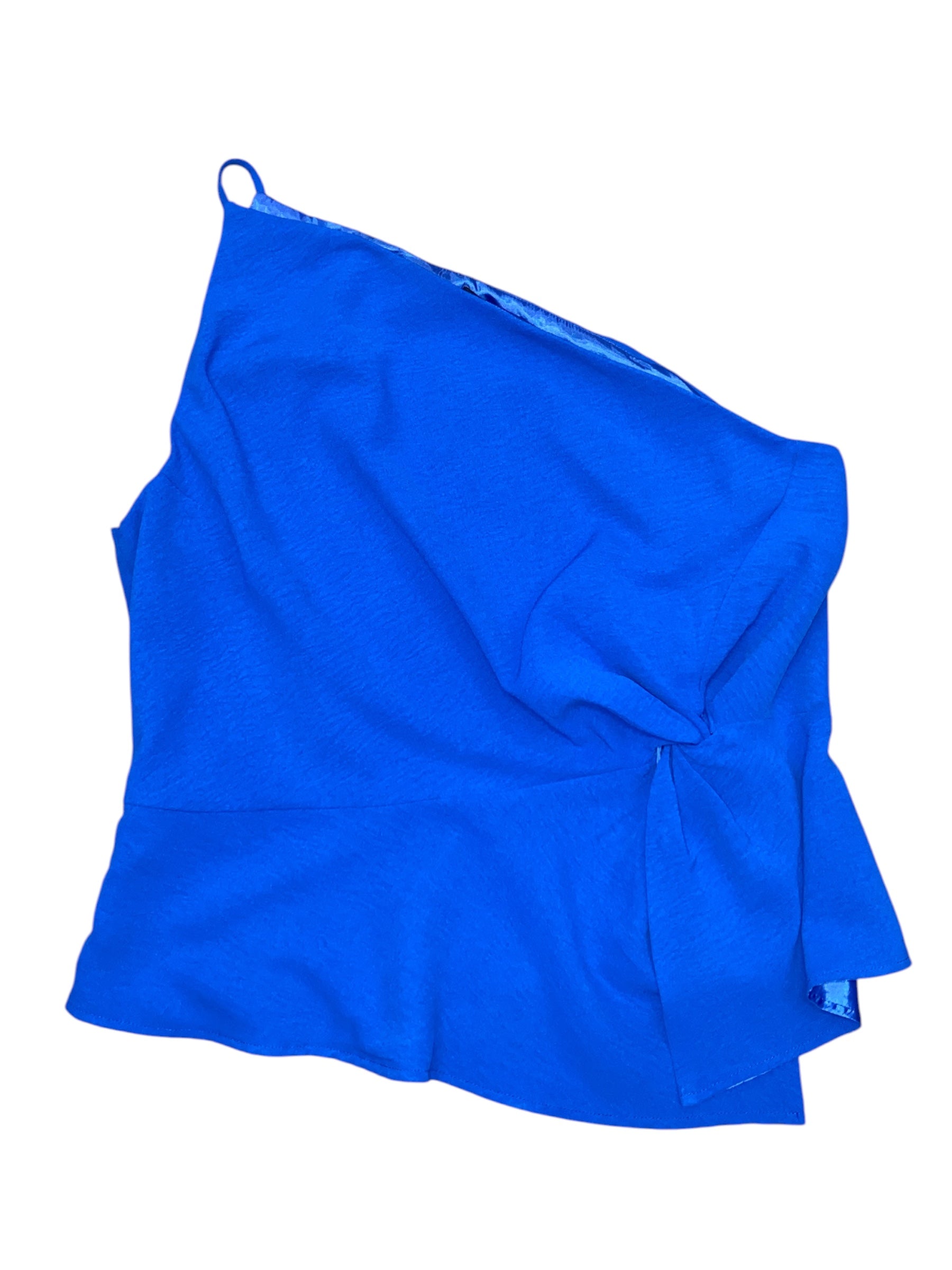 Blue Fashion Nova One shoulder tank, 1X
