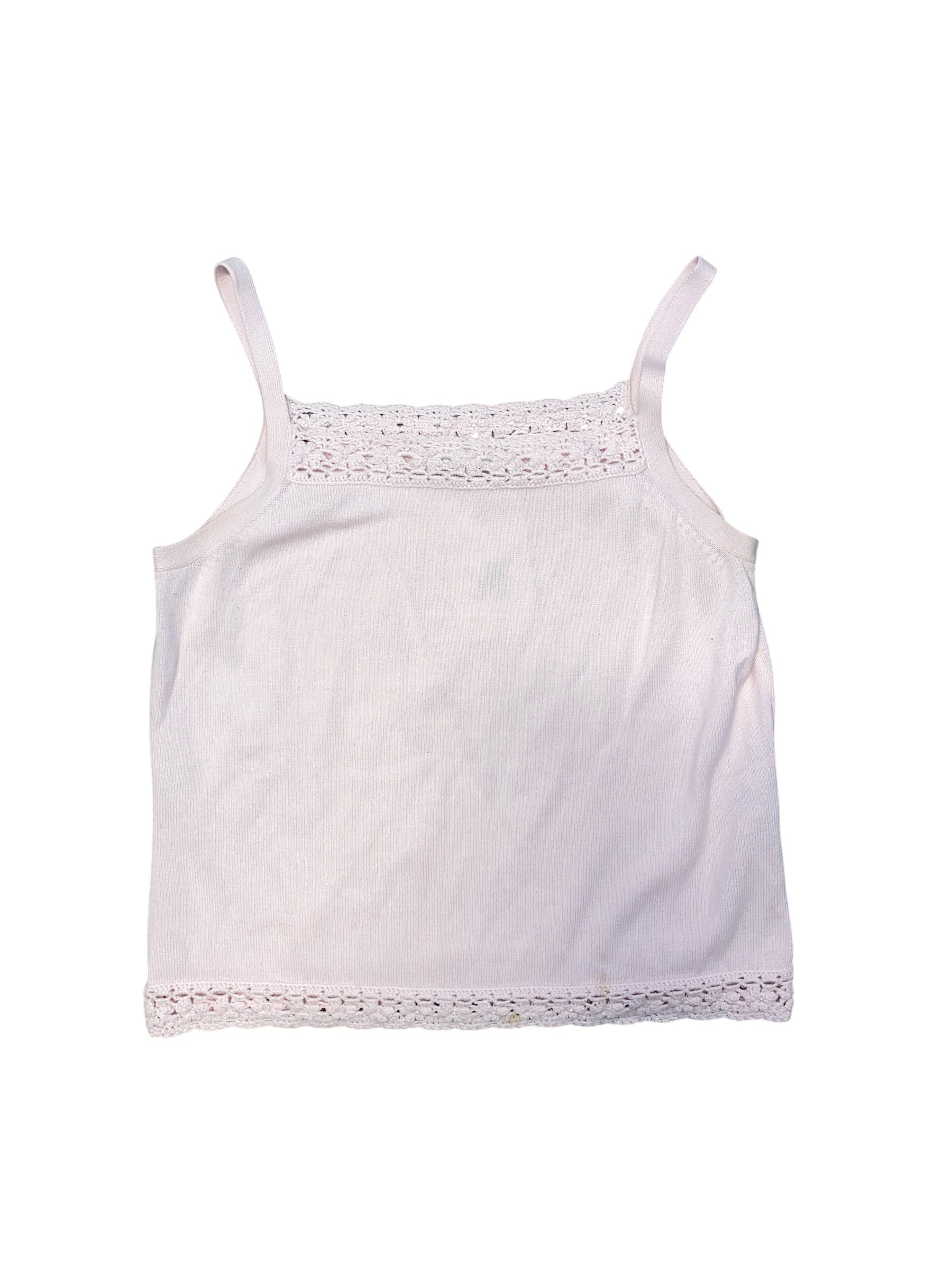 pink petite sophisticate knit tank, s