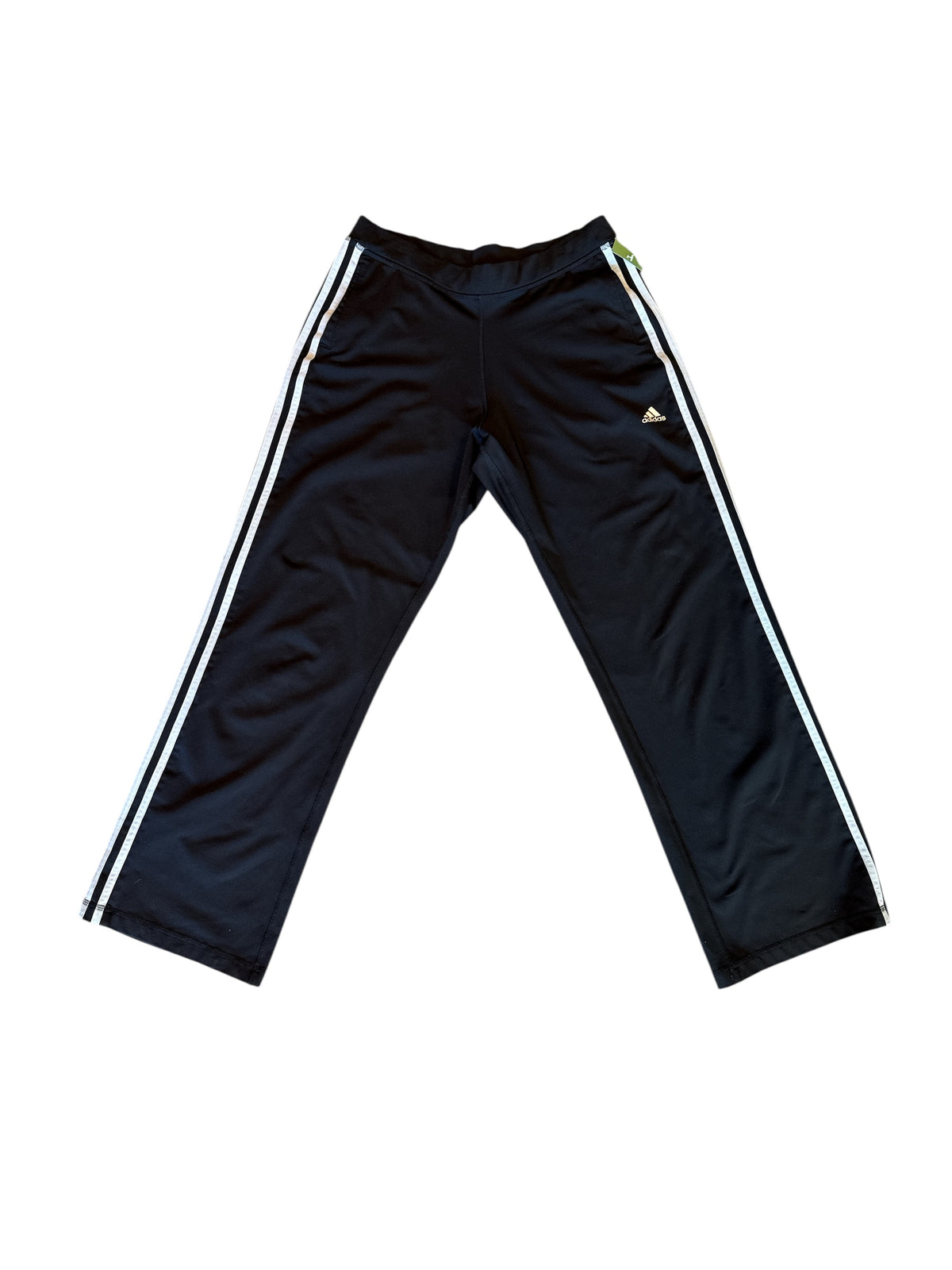 black adidas 3 stripe pull on pant, M
