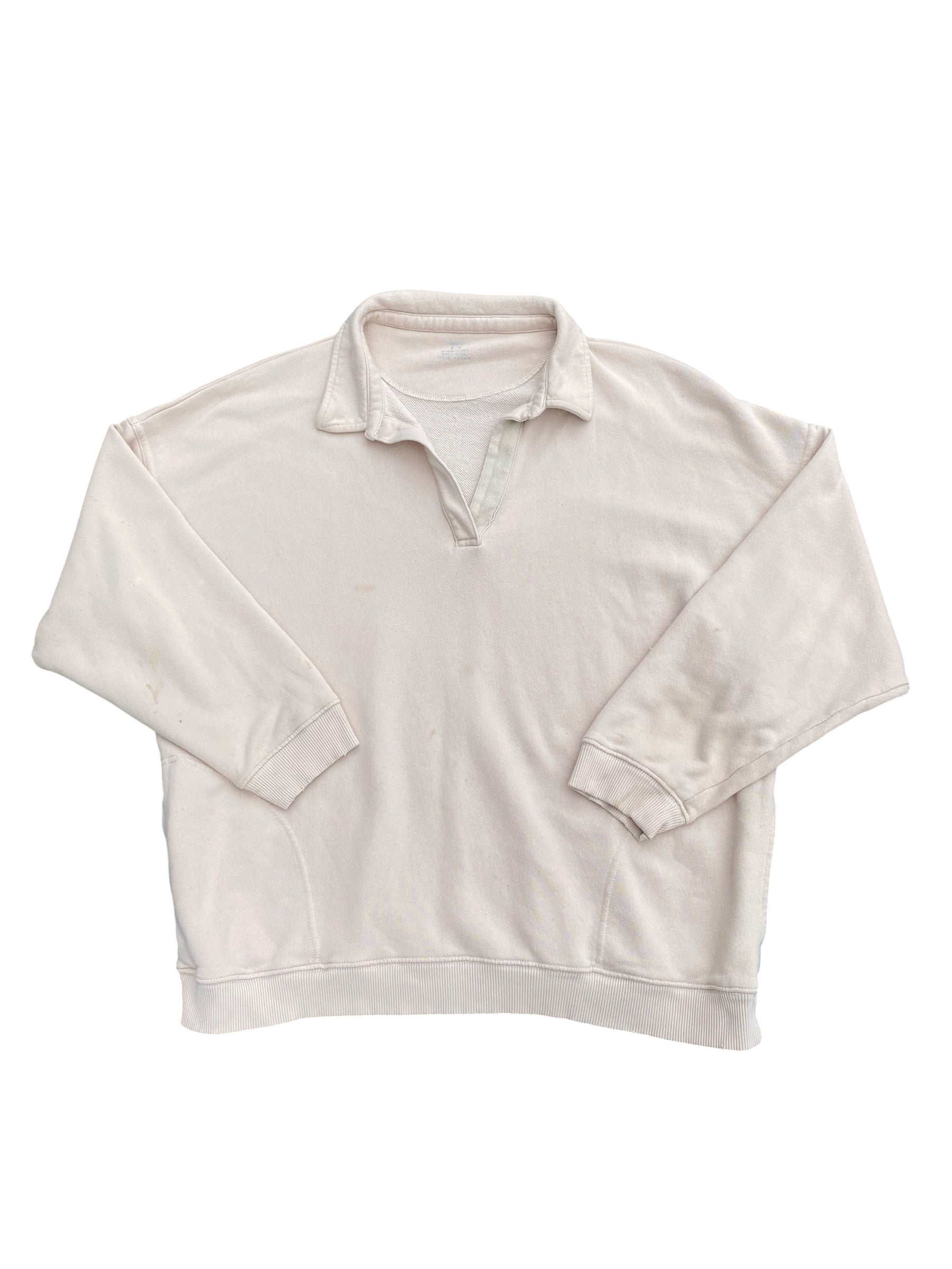 Tan Aerie Collared pullover sweatshirt, M