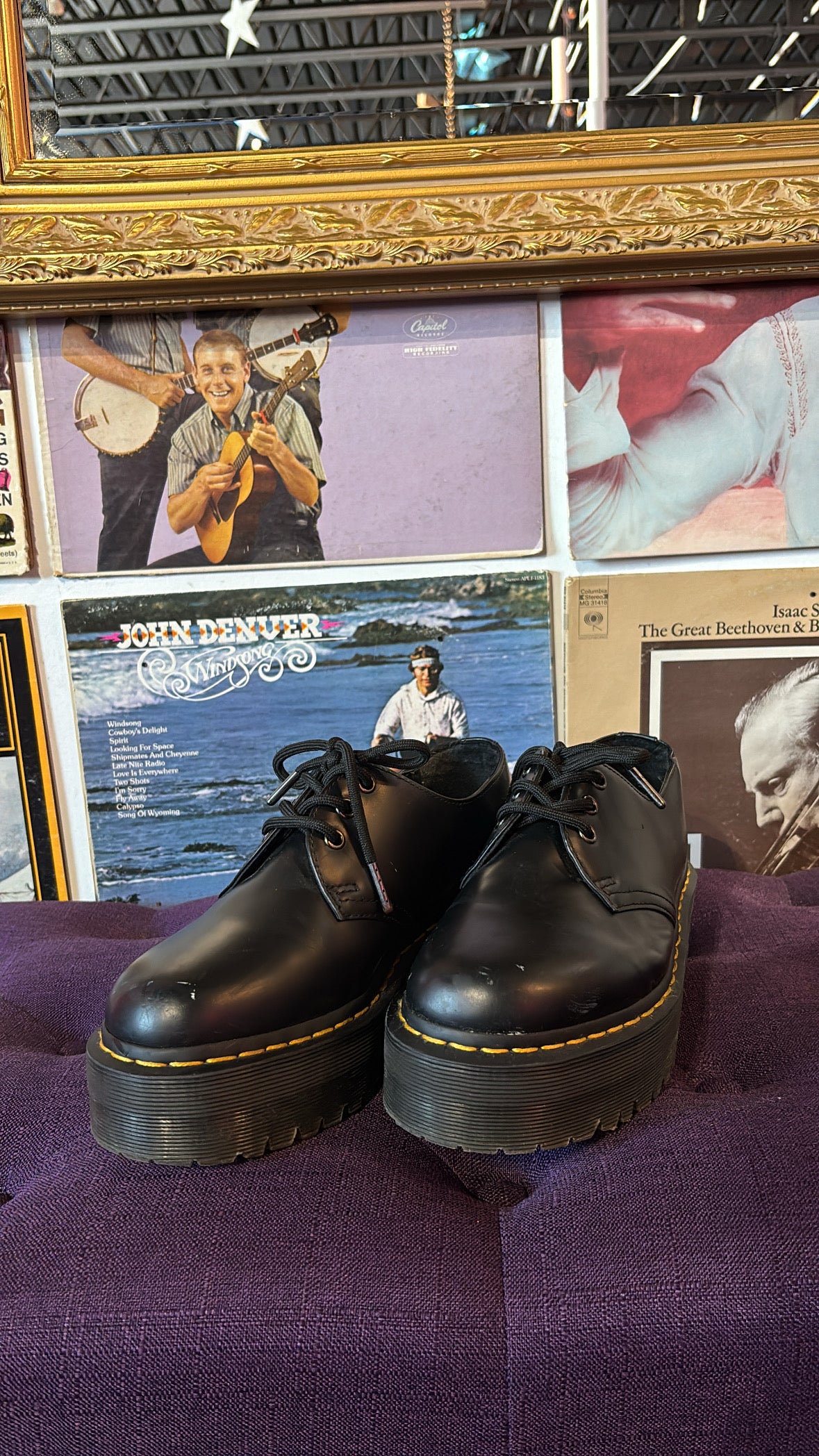 black Dr marten platform oxfords, 7