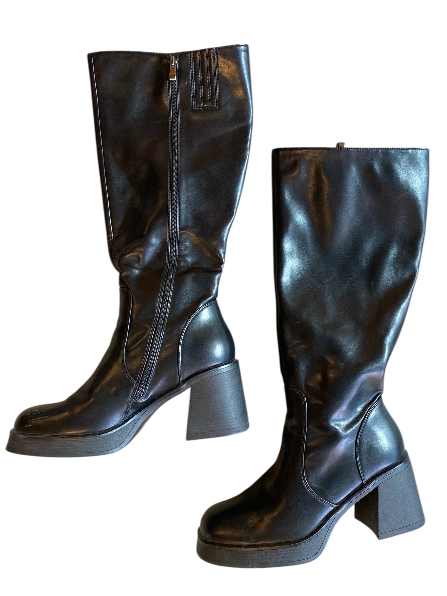 black long heeled boot, 11