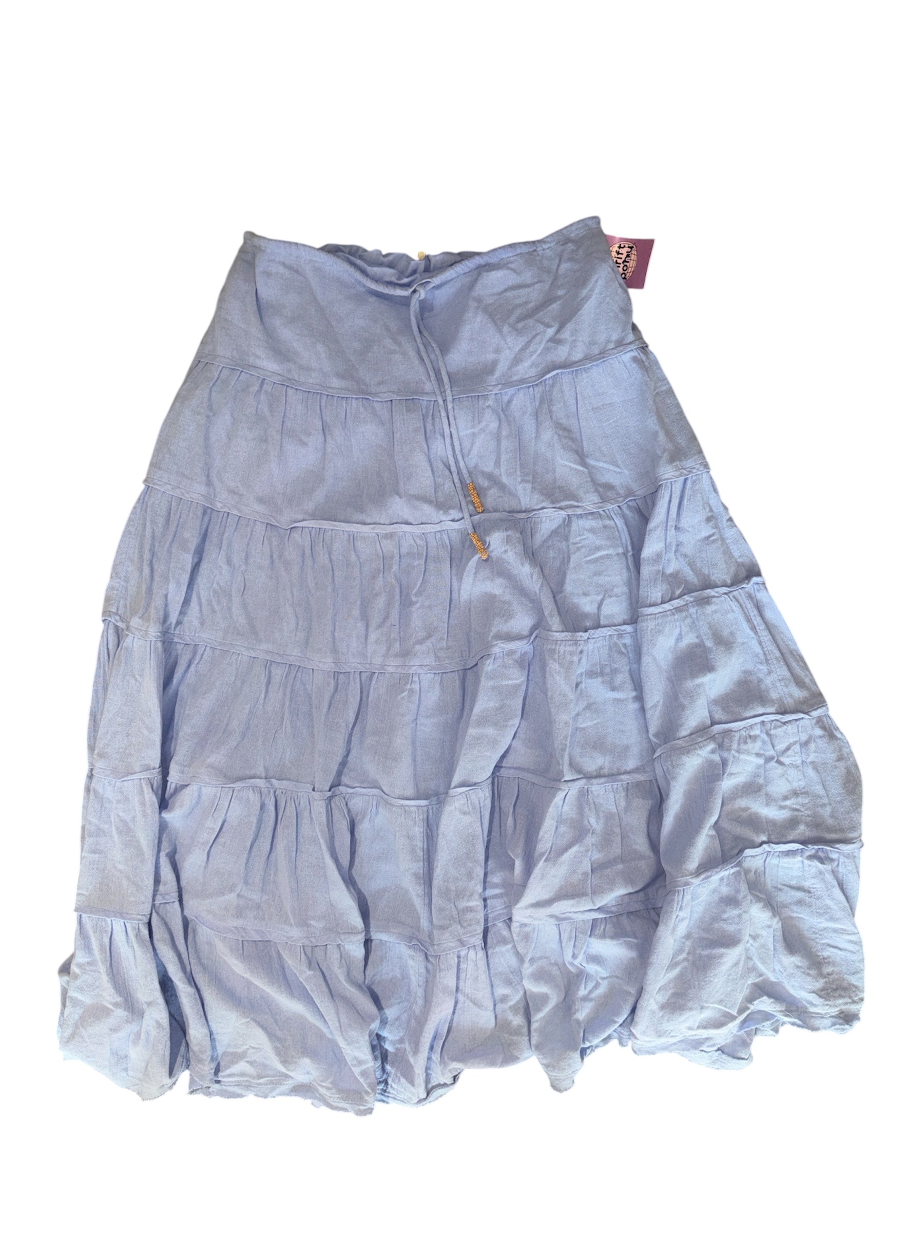 purple Free People tiered maxi skirt, small