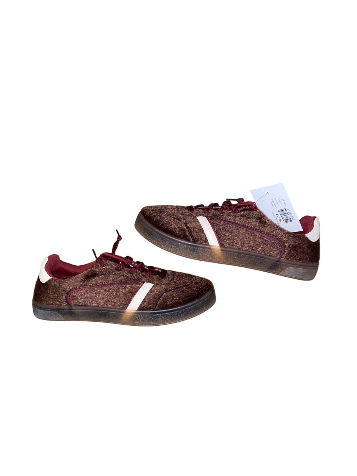 brown mauve jellypop fuzzy tennis shoes, 9