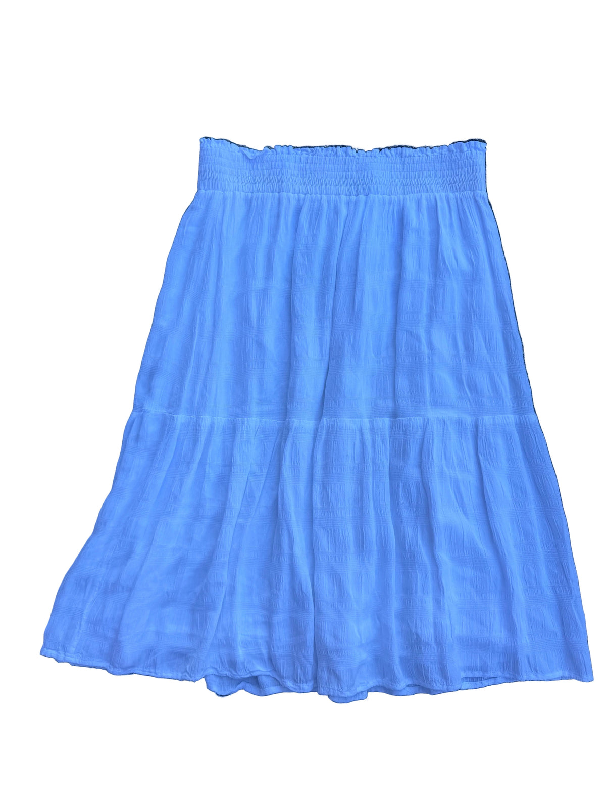 white sanctuary tiered linen midi skirt, s