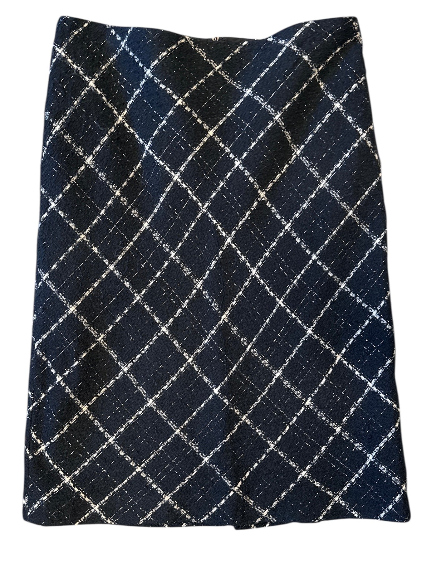 black white white house black market plaid sparkly midi skirt, 8