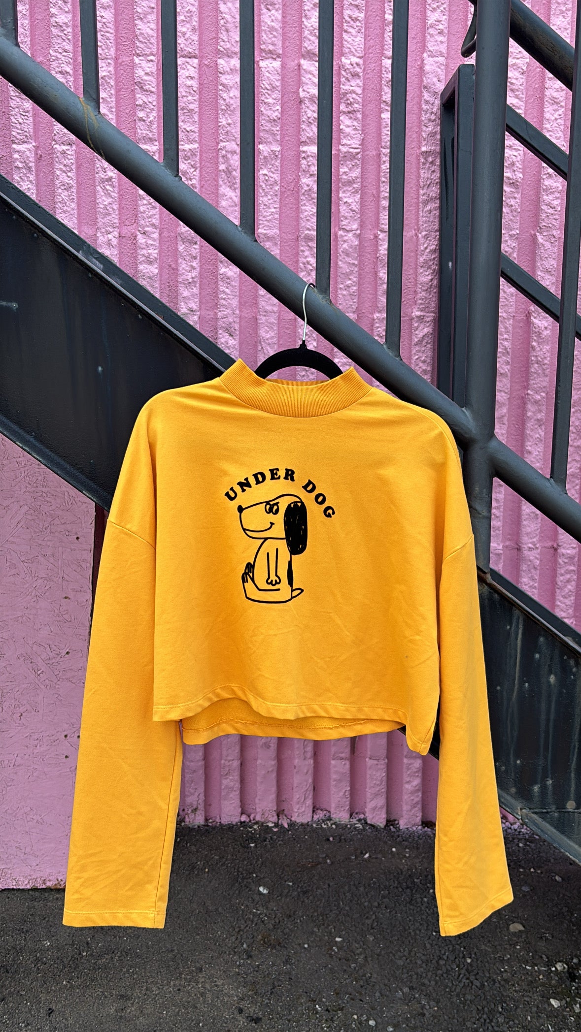 yellow lazy oaf crop underdog turtleneck, s