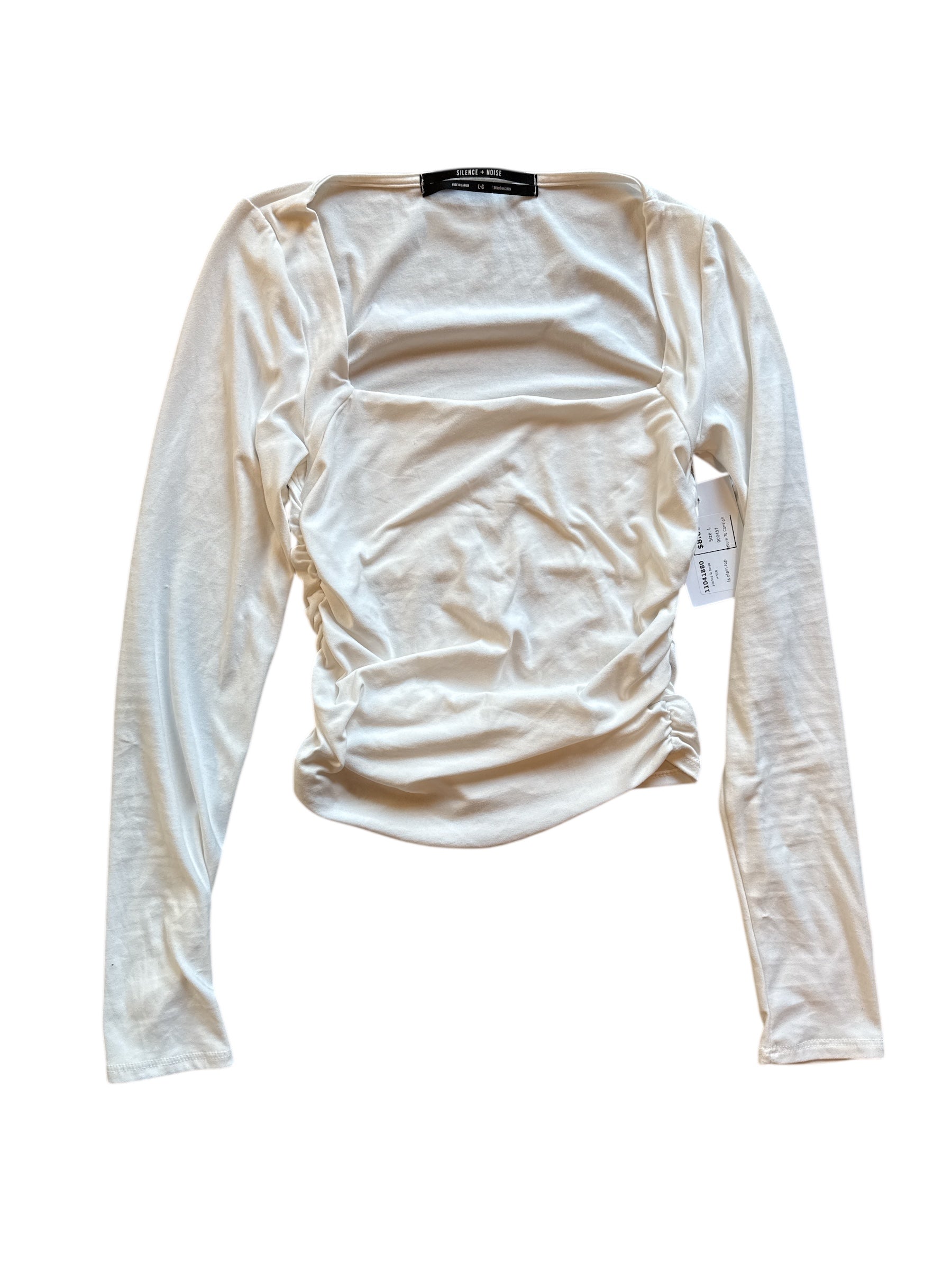 white silence & noise ls plain top, L