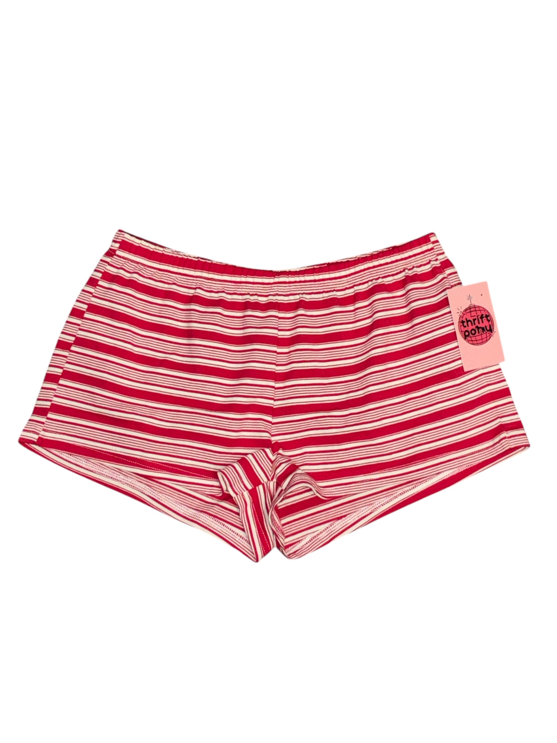 red white edikted striped shorts, s