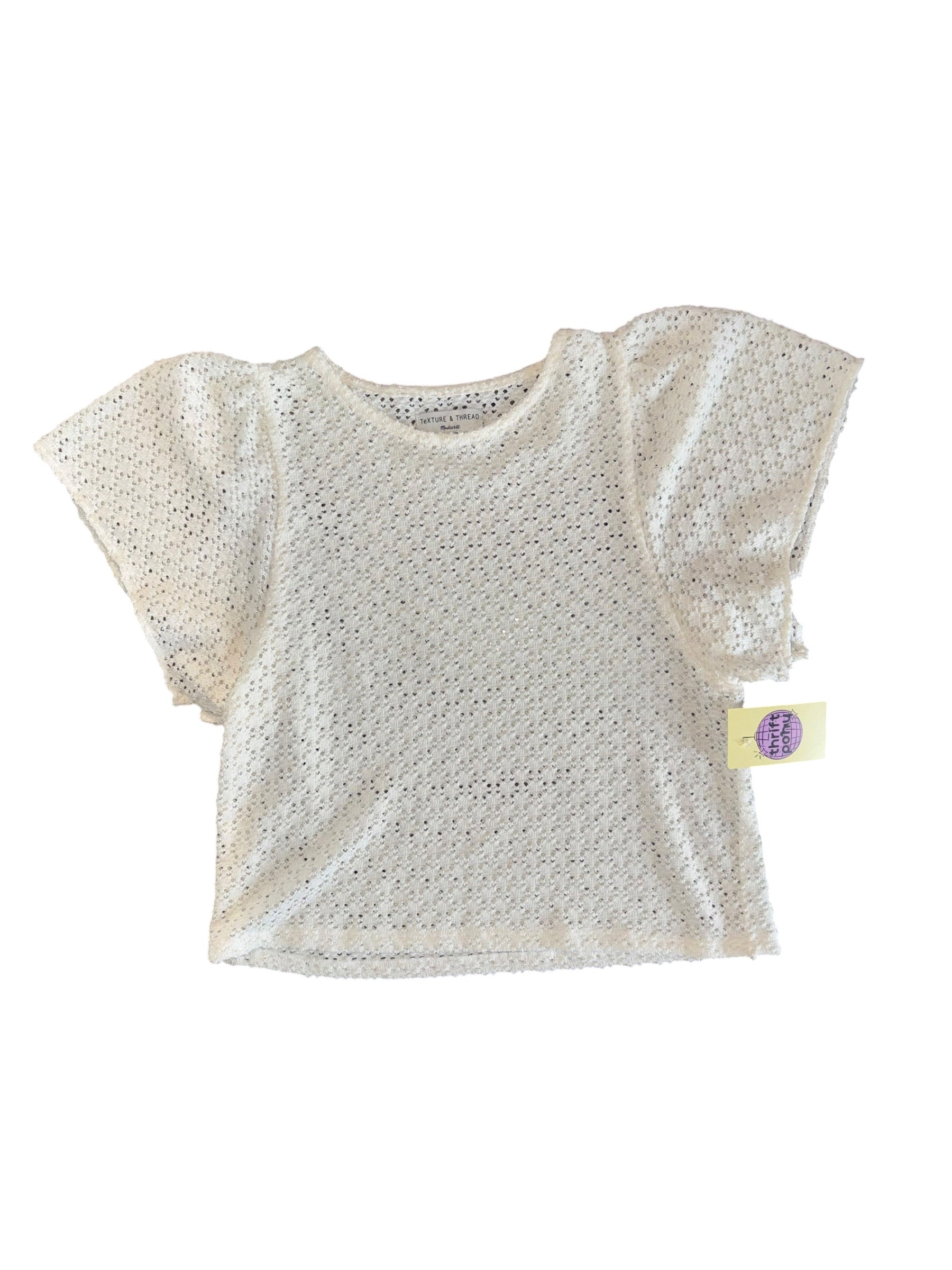 cream texture & thread textured ss, m