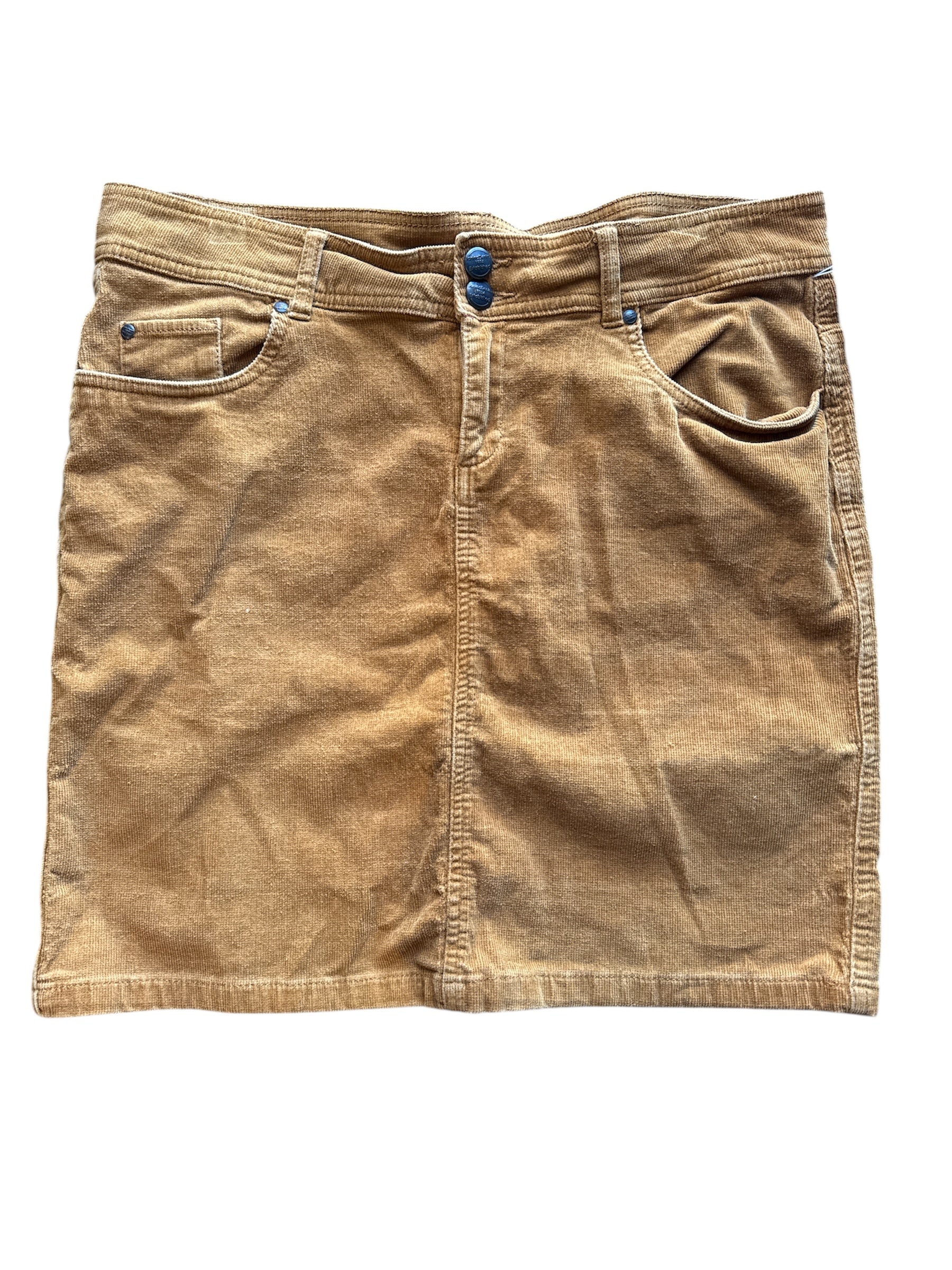 sienna brown janina cord mini skirt, 42 fits like xl