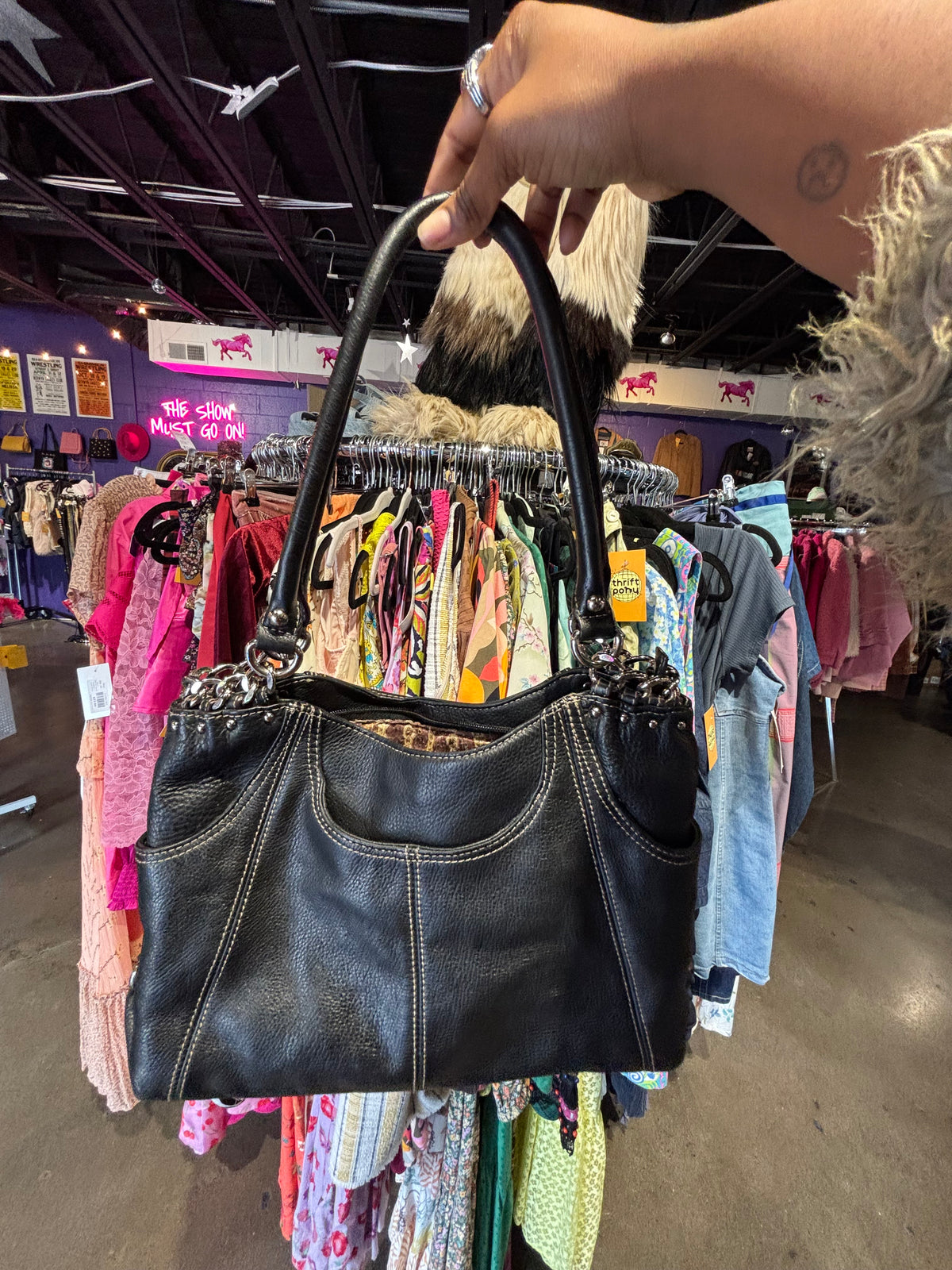 black tignangello leather handbag