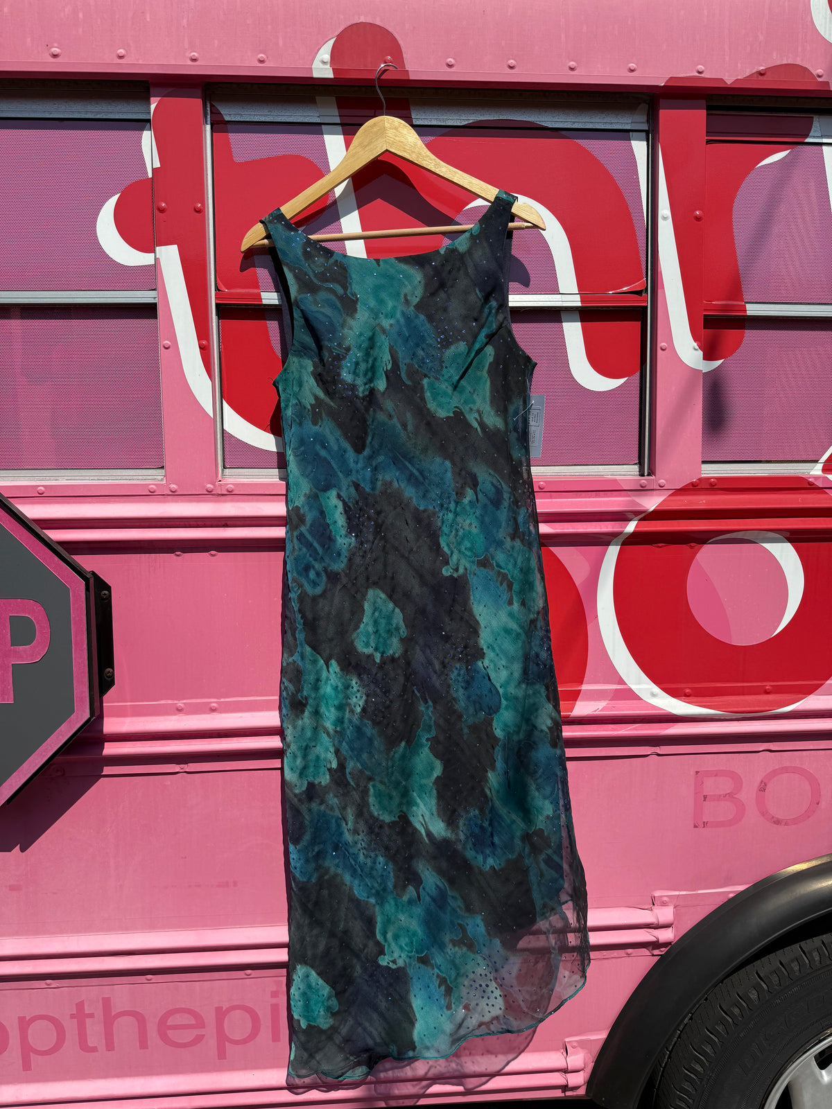 green blue social circle 90s high neck sparkle dress, 12