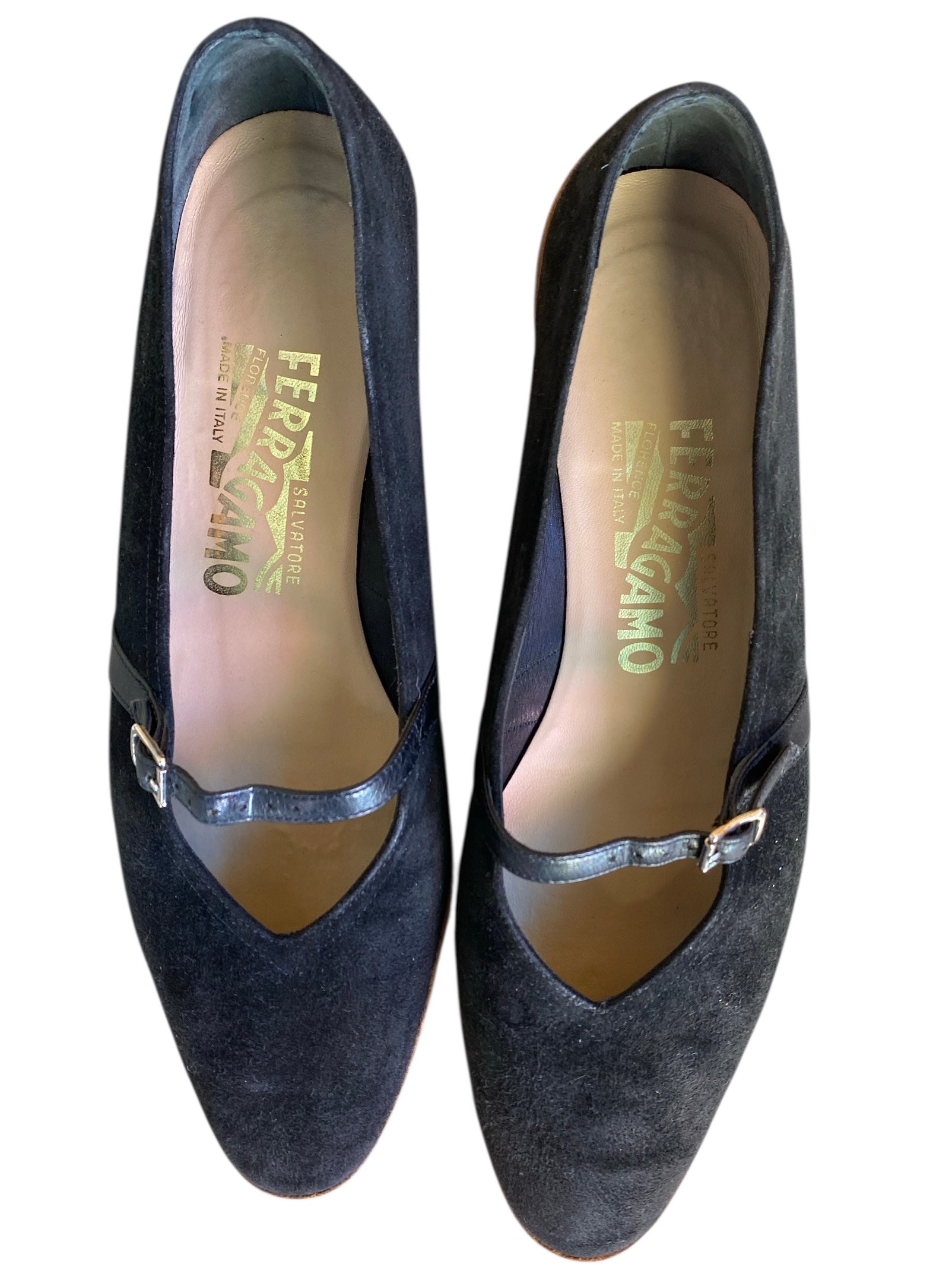 black Ferragamo cutie mary jane flats, 7