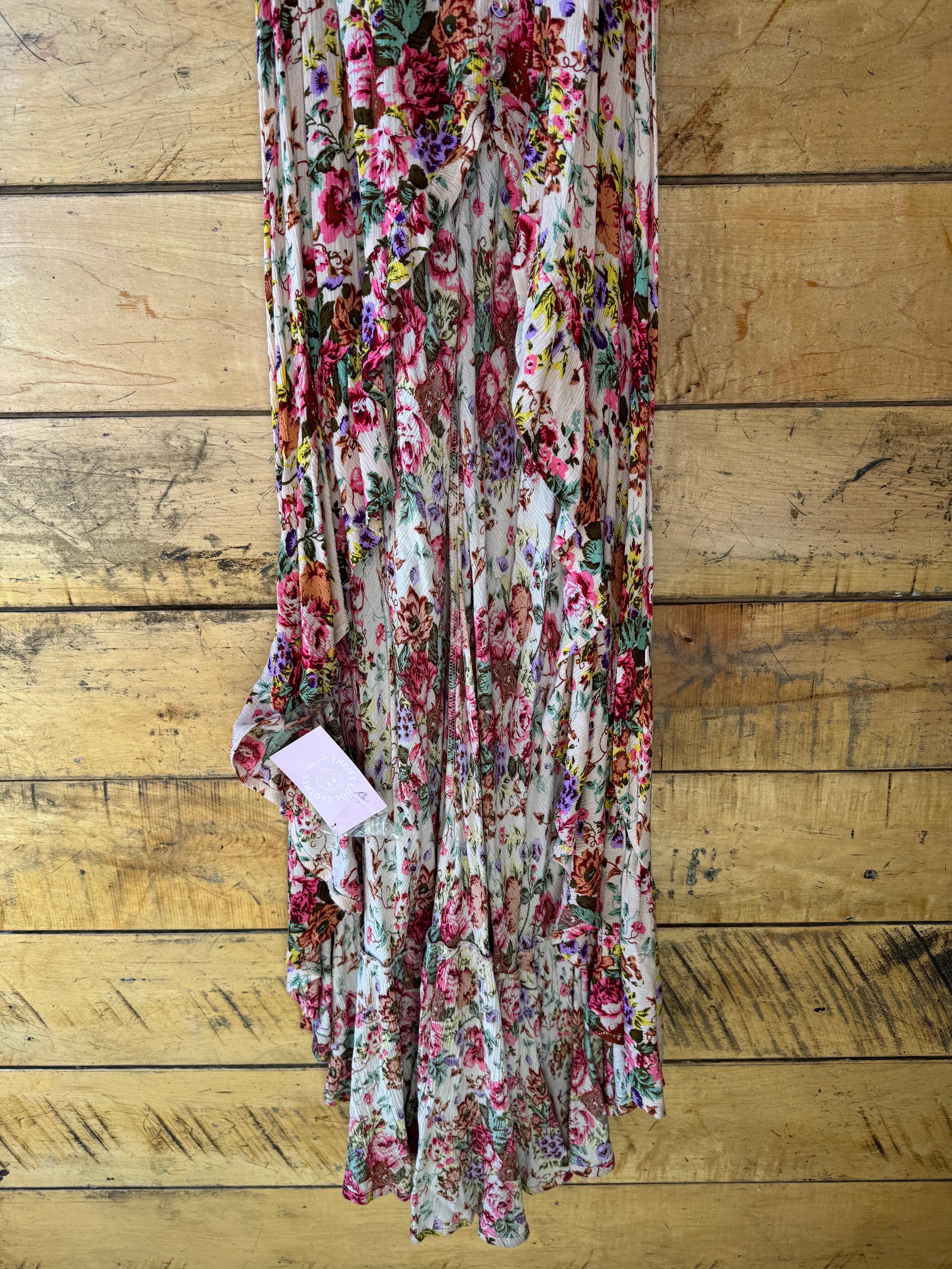 pink purple beige auguste floral smocked dress, 2