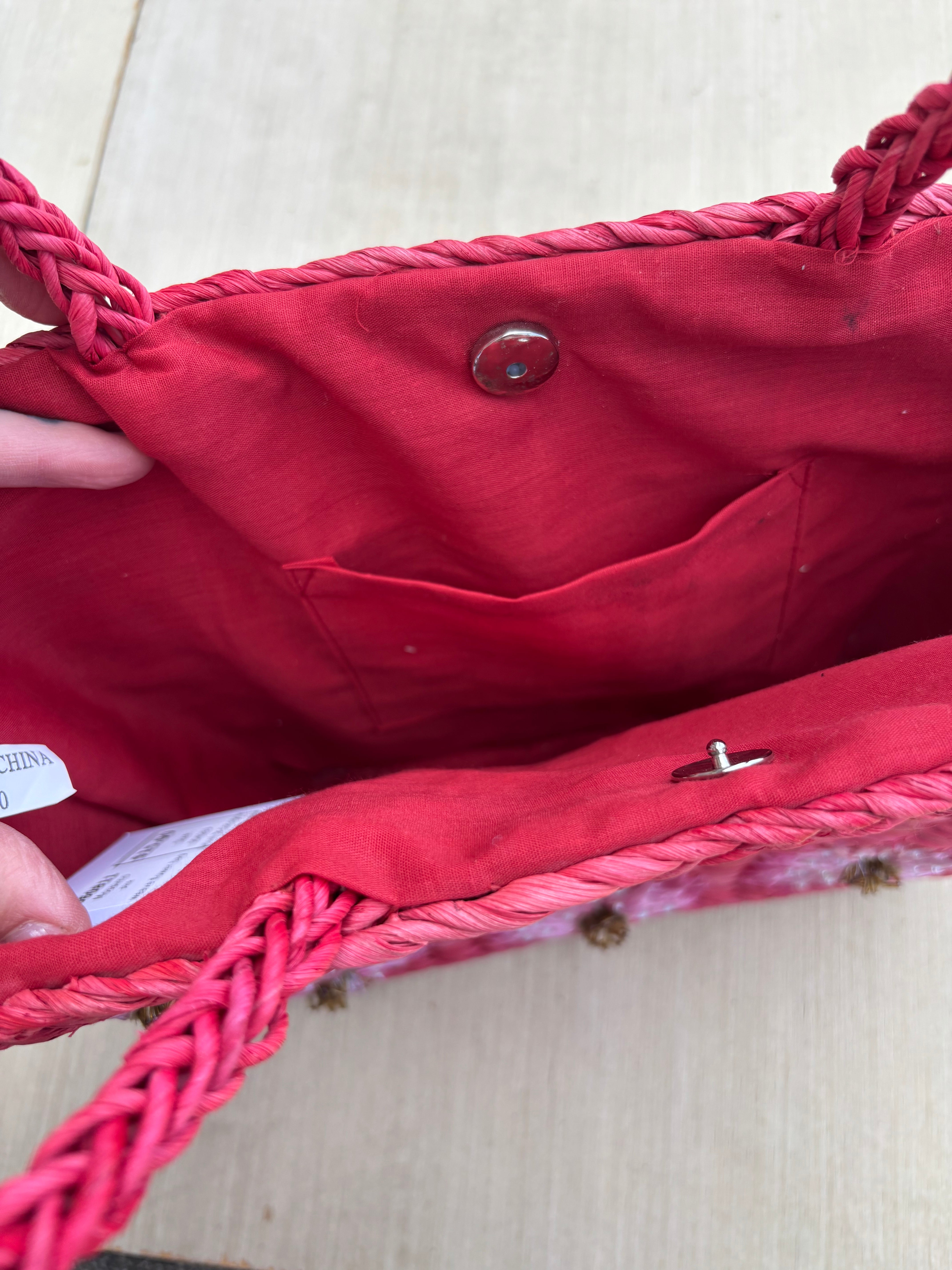 pink Mossimo weave flower bag