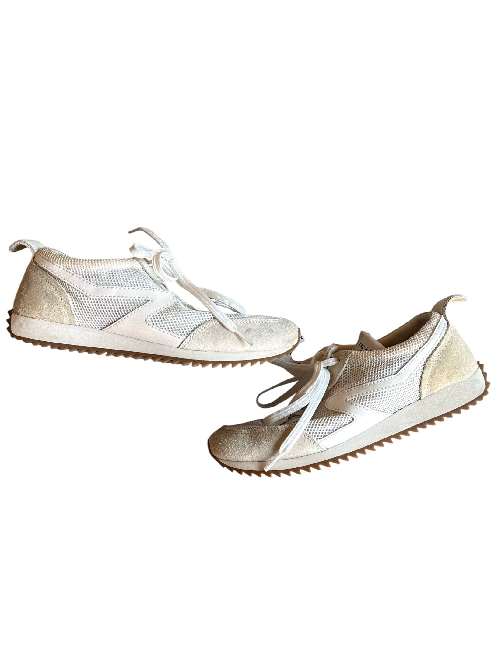 beige rag & bone low top sneakers, 38 womens 7 or 7.5