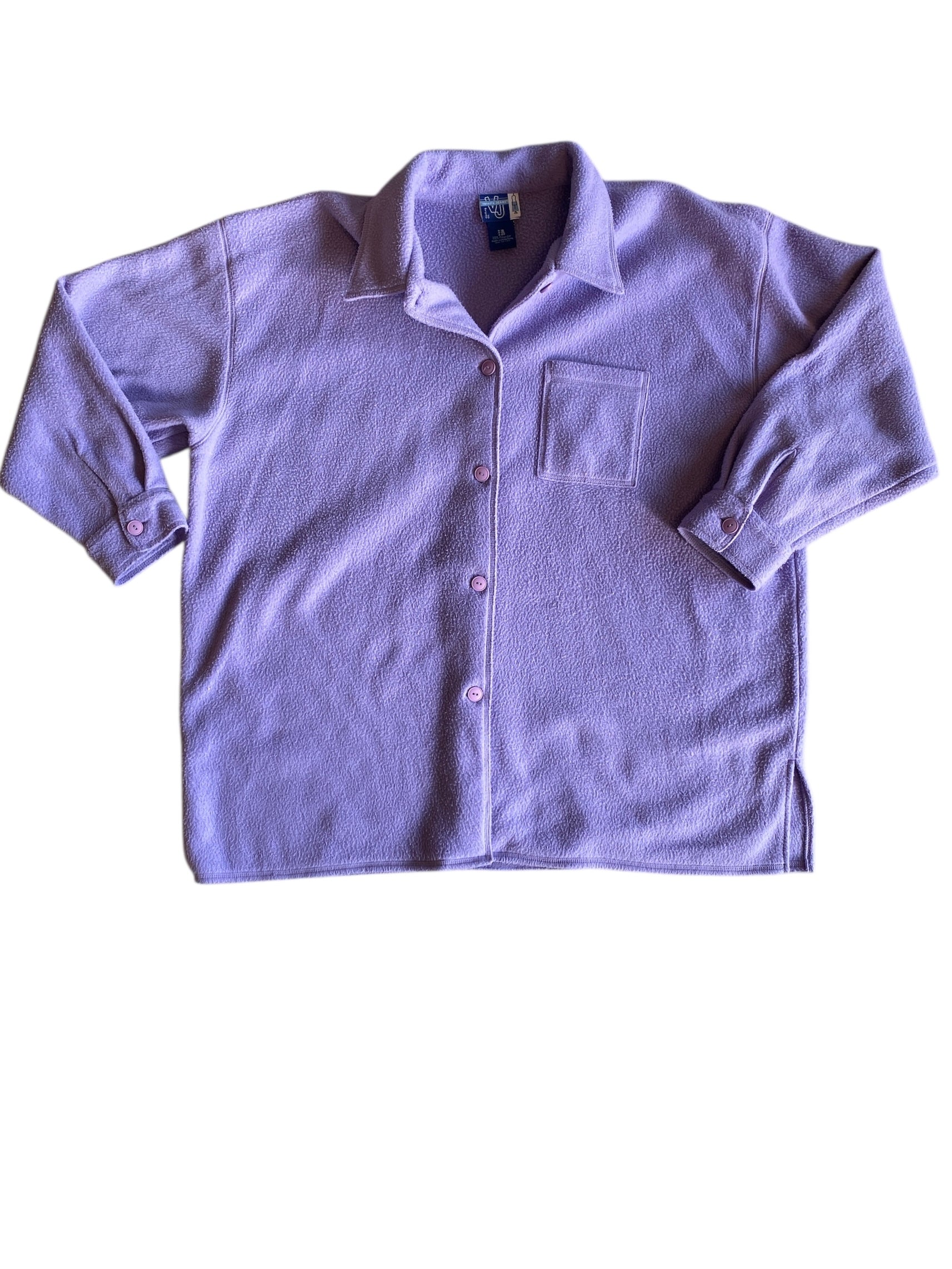 purple venzia jeans fleece shacket, 18/20