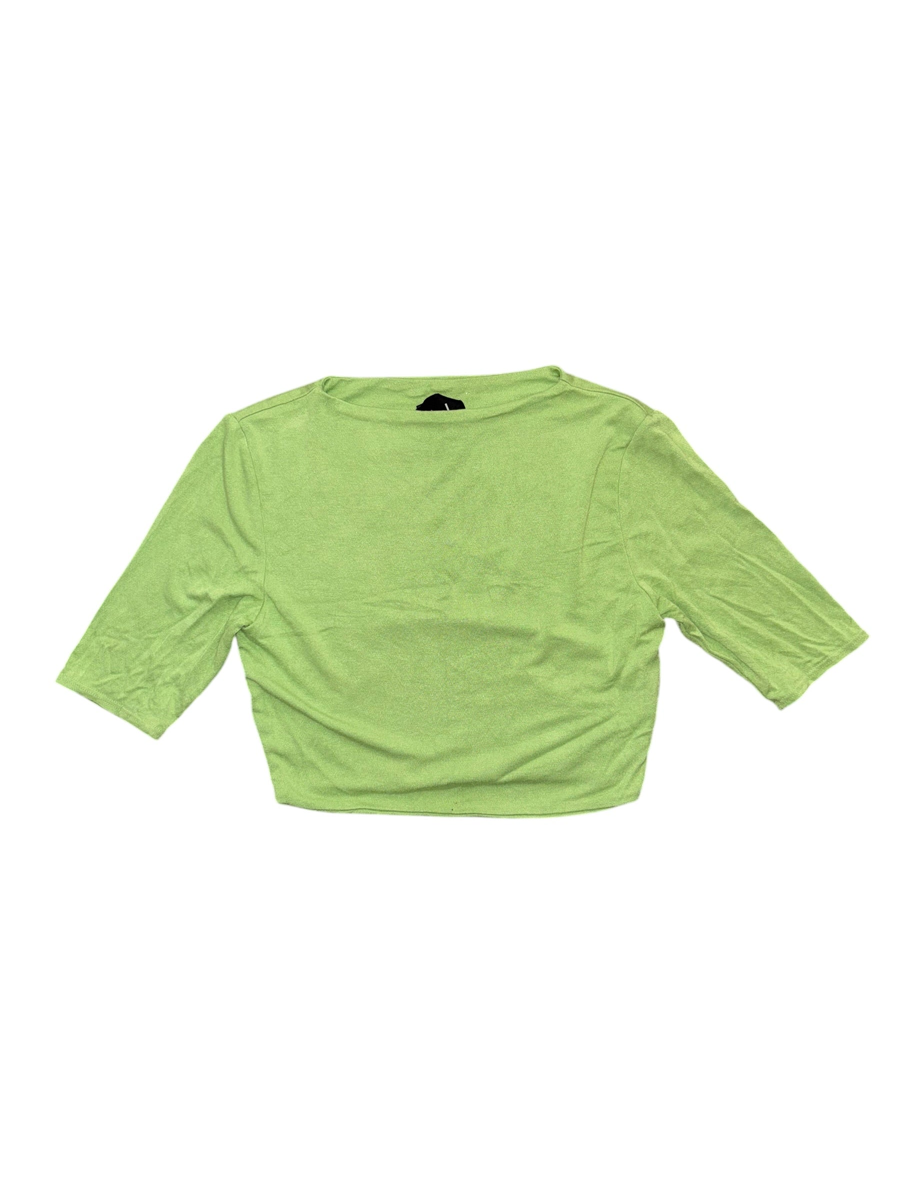green naked wardbrobe crop top, M