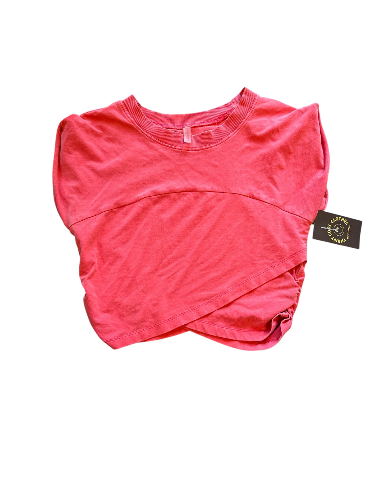 neon pink free people sweat top (part of set), m