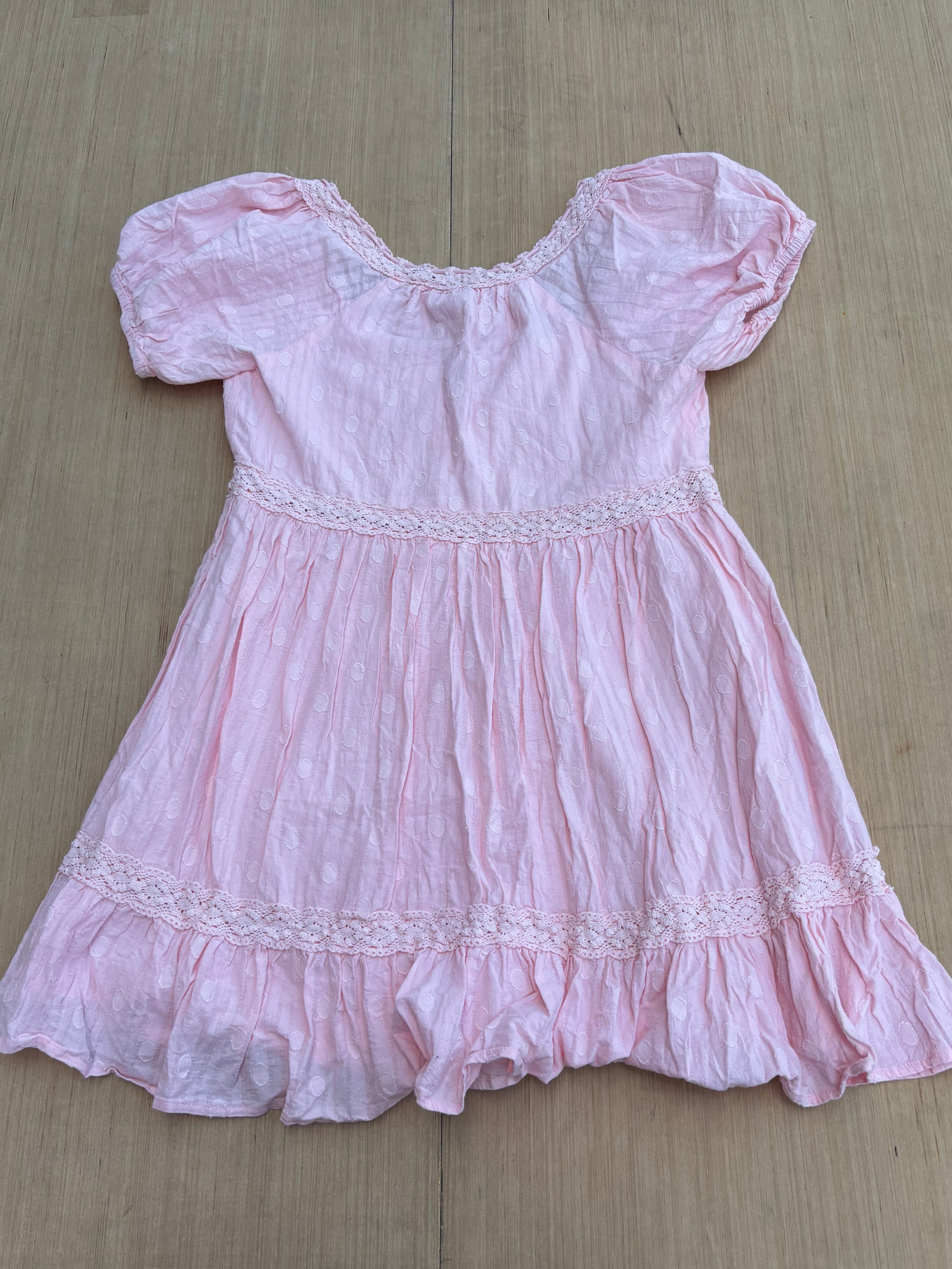 pink lulus lace dress, s