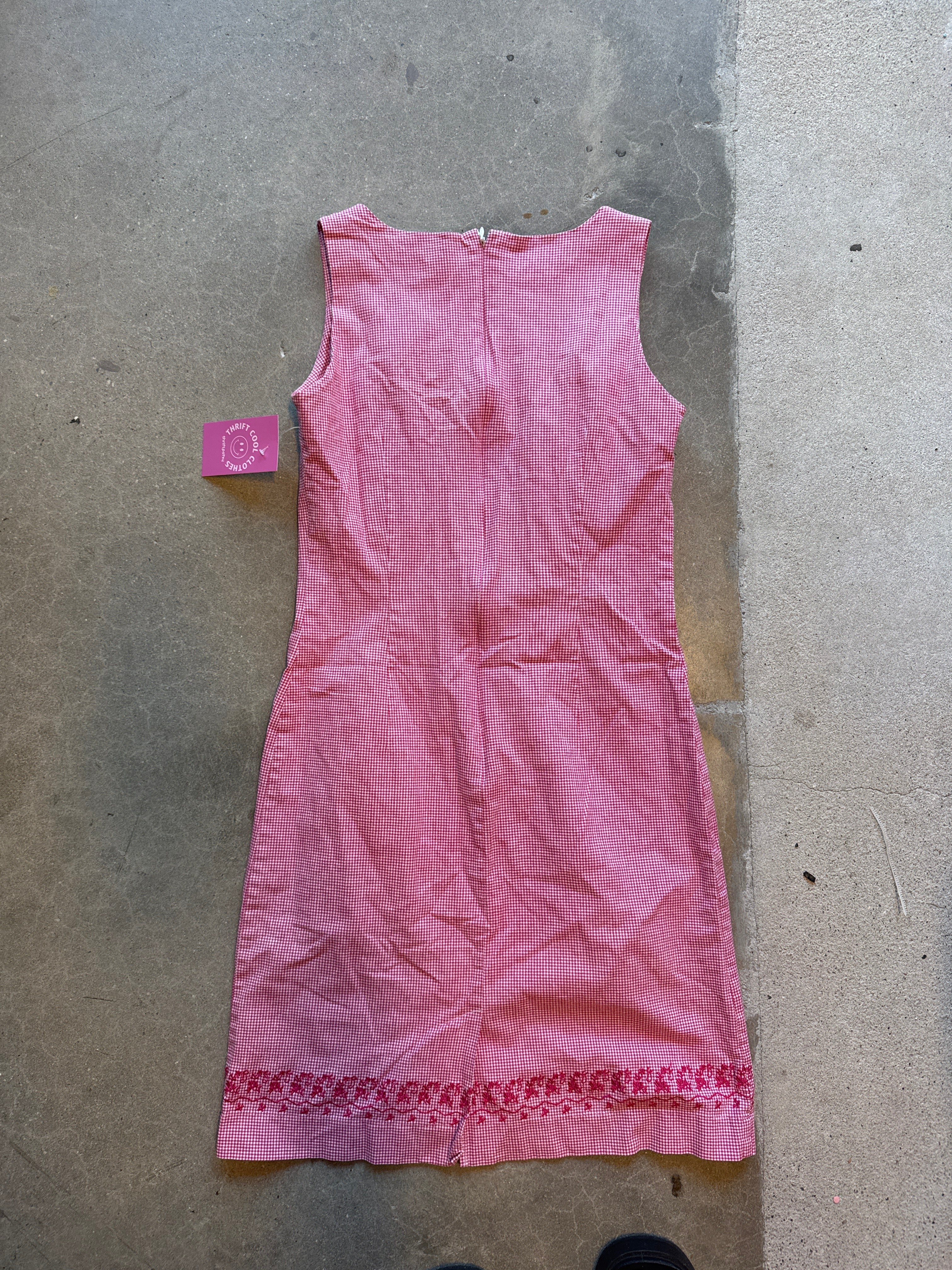red white cherokee gingham mini dress, 6