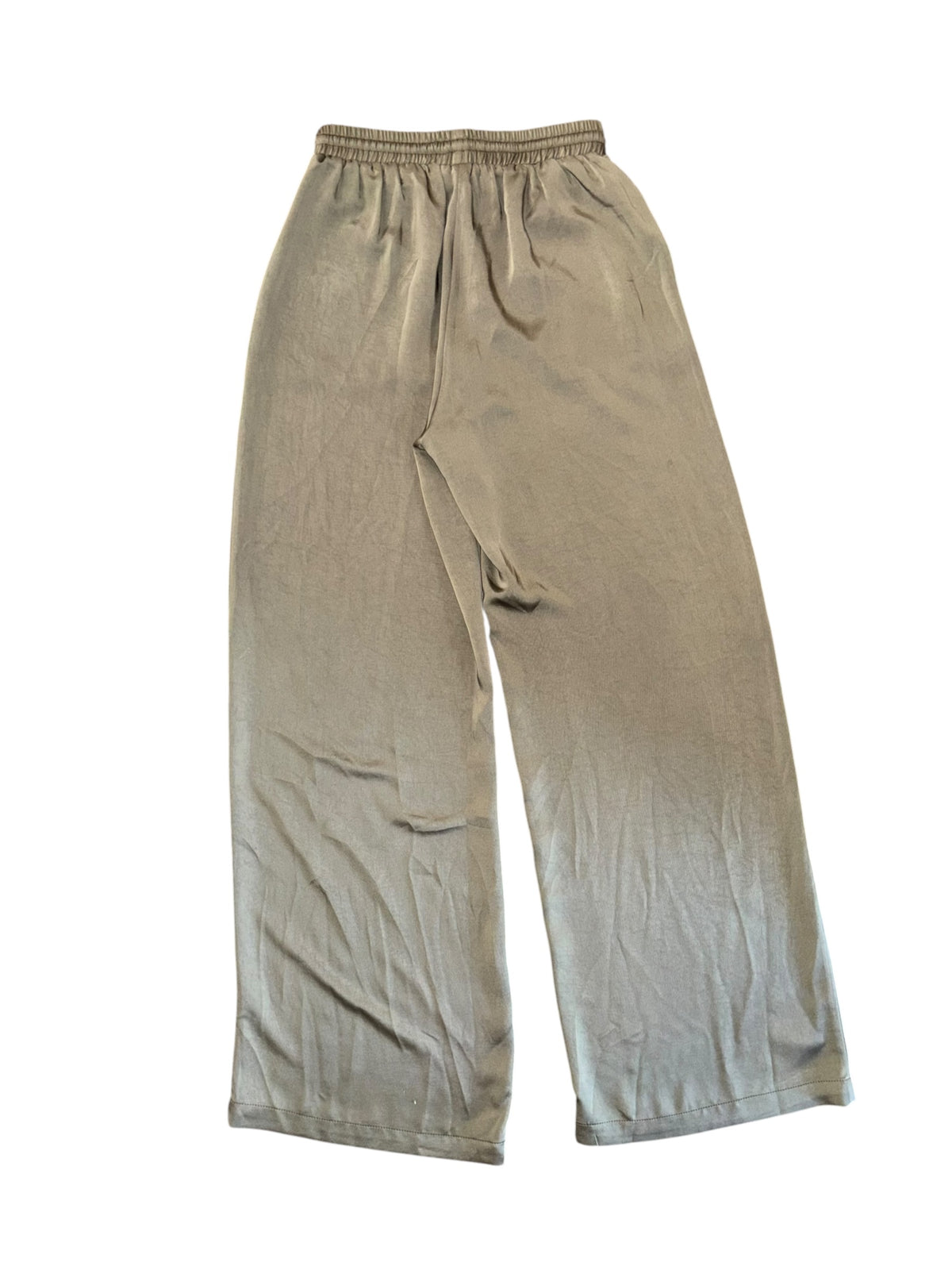 army green kittenish satin pull on pants, m