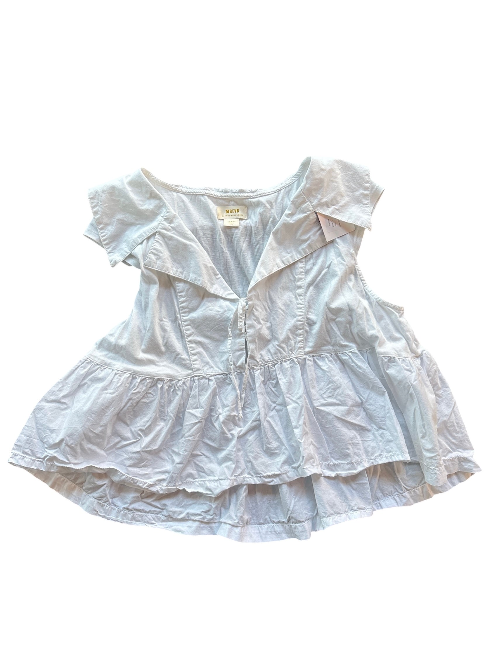 white maeve collared tank, L