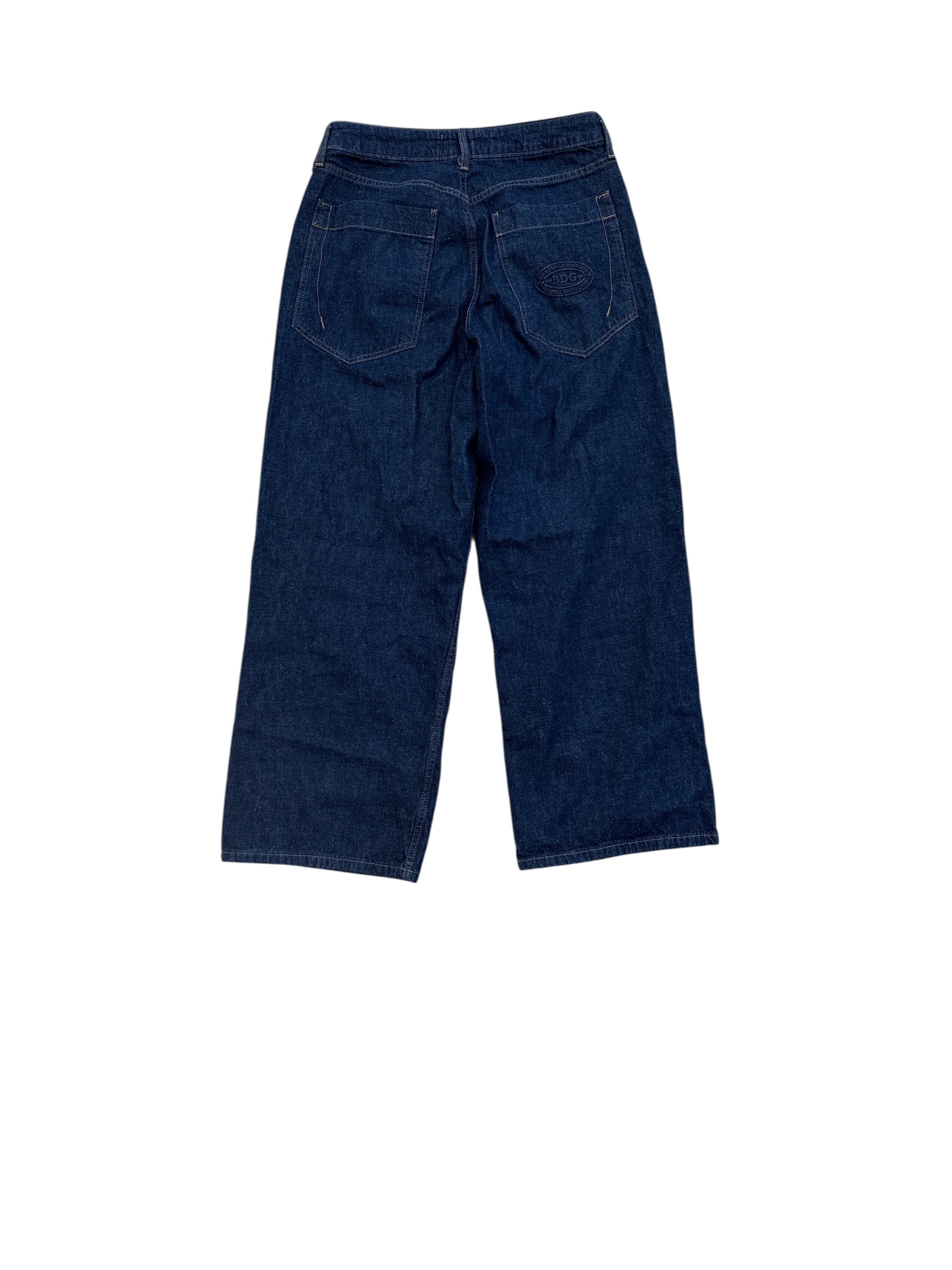Dark blue bdg wide leg jeans, 28x32