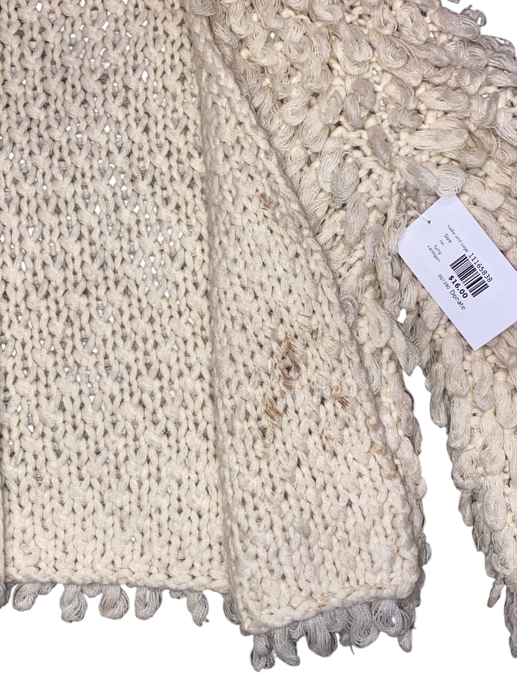 tan sadie and sage furry cardigan