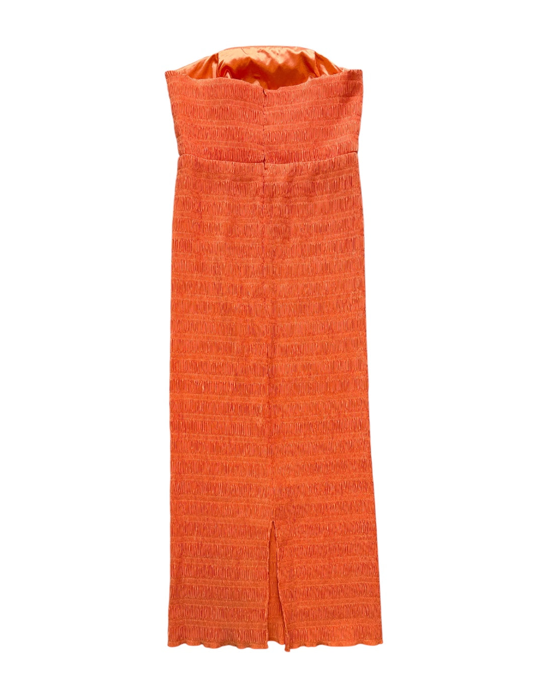 Orange L'idee Plisse strapless maxi dress, 12