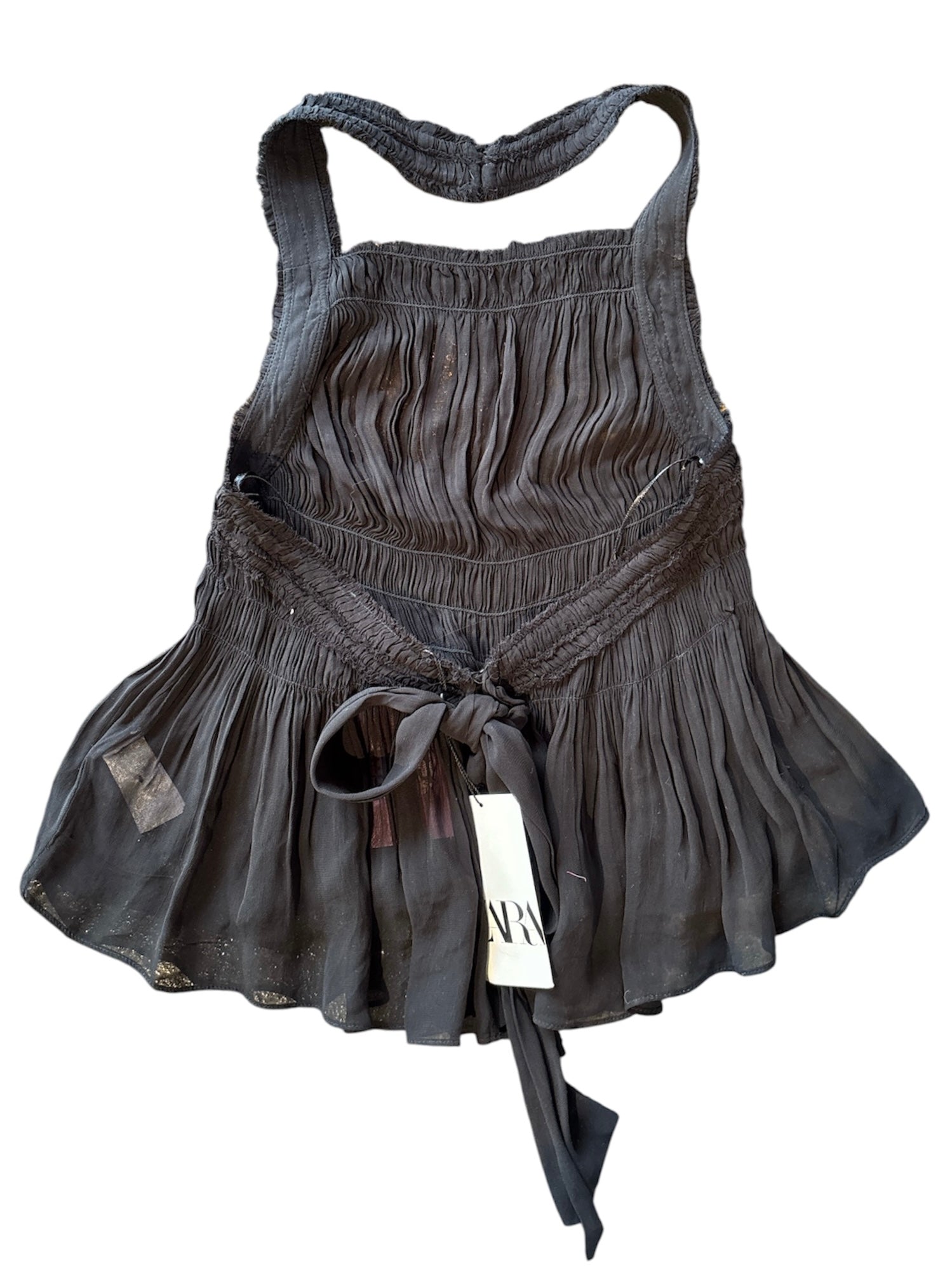 black zara NWT halter top, M