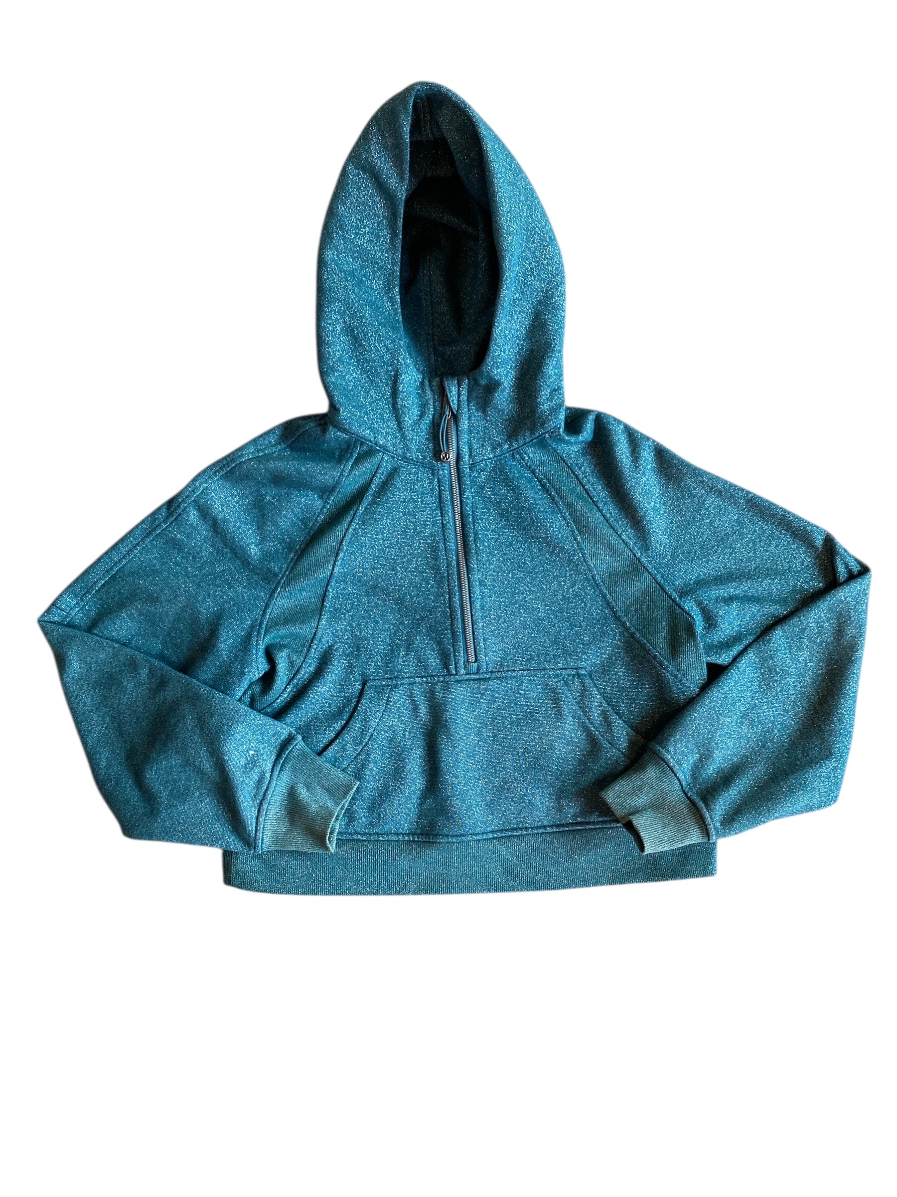 green silver lululemon sparkle athletic coat, xs/s
