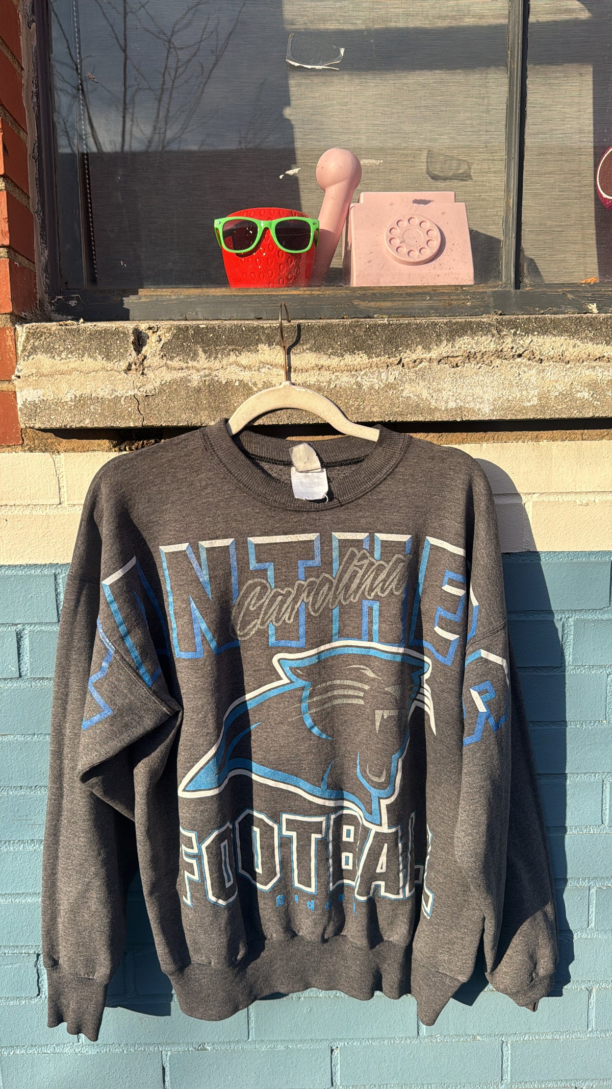 gray blue 1998 nfl panthers crew, L