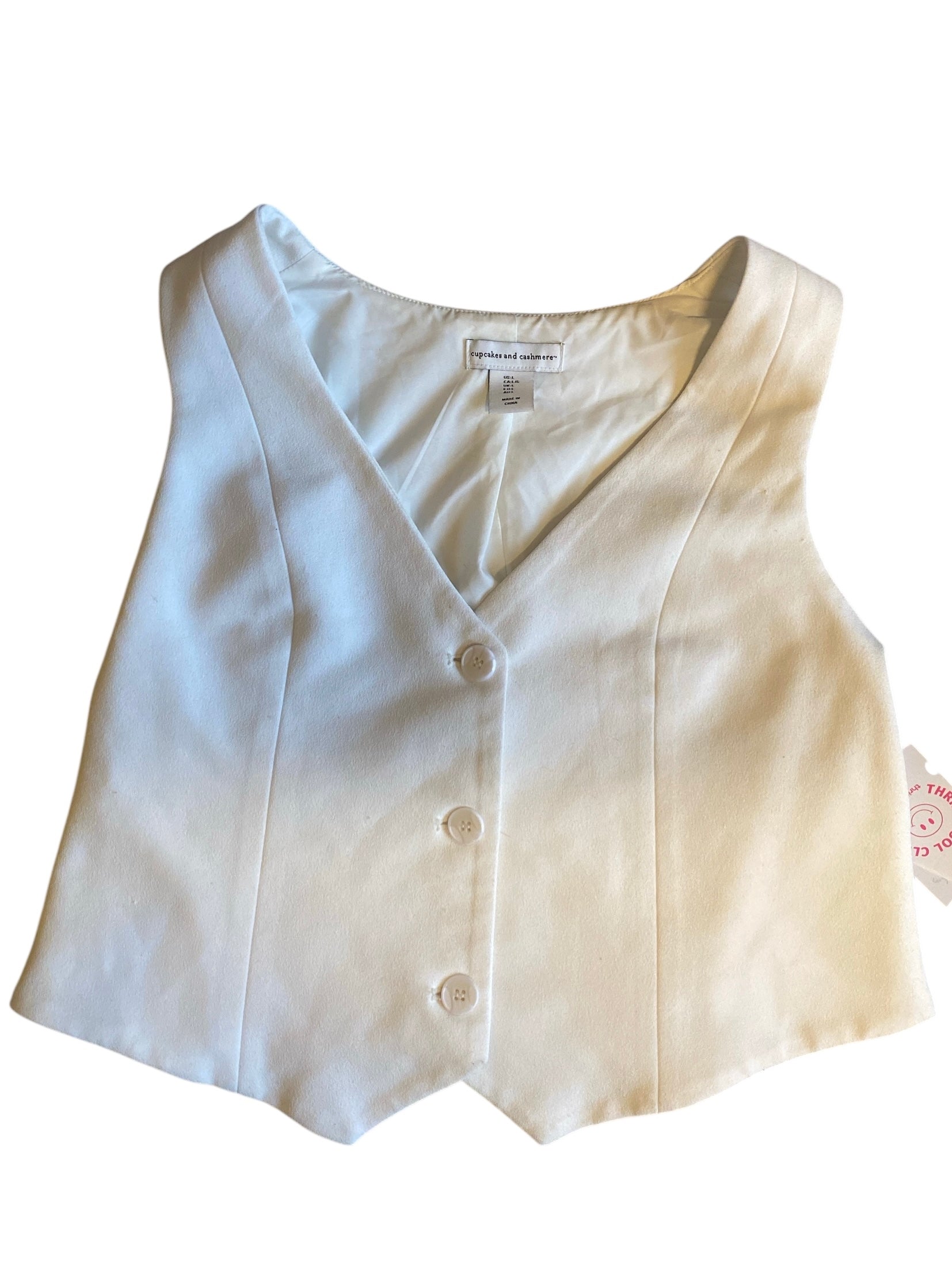 white cupcakes & cashmere Vest, L