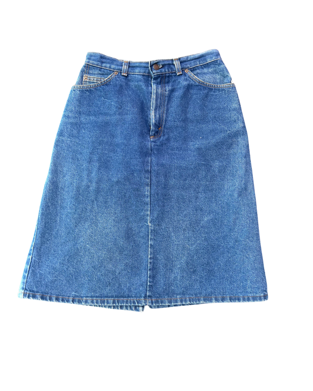 blue levi Vtg denim long skirt, 12 (fits like 4)