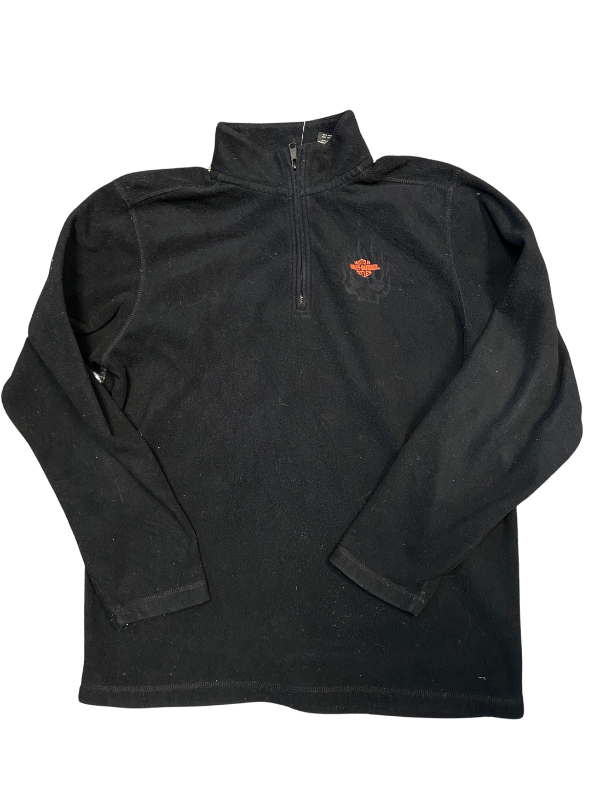 Black Harley Davidson Fleece half zip, L