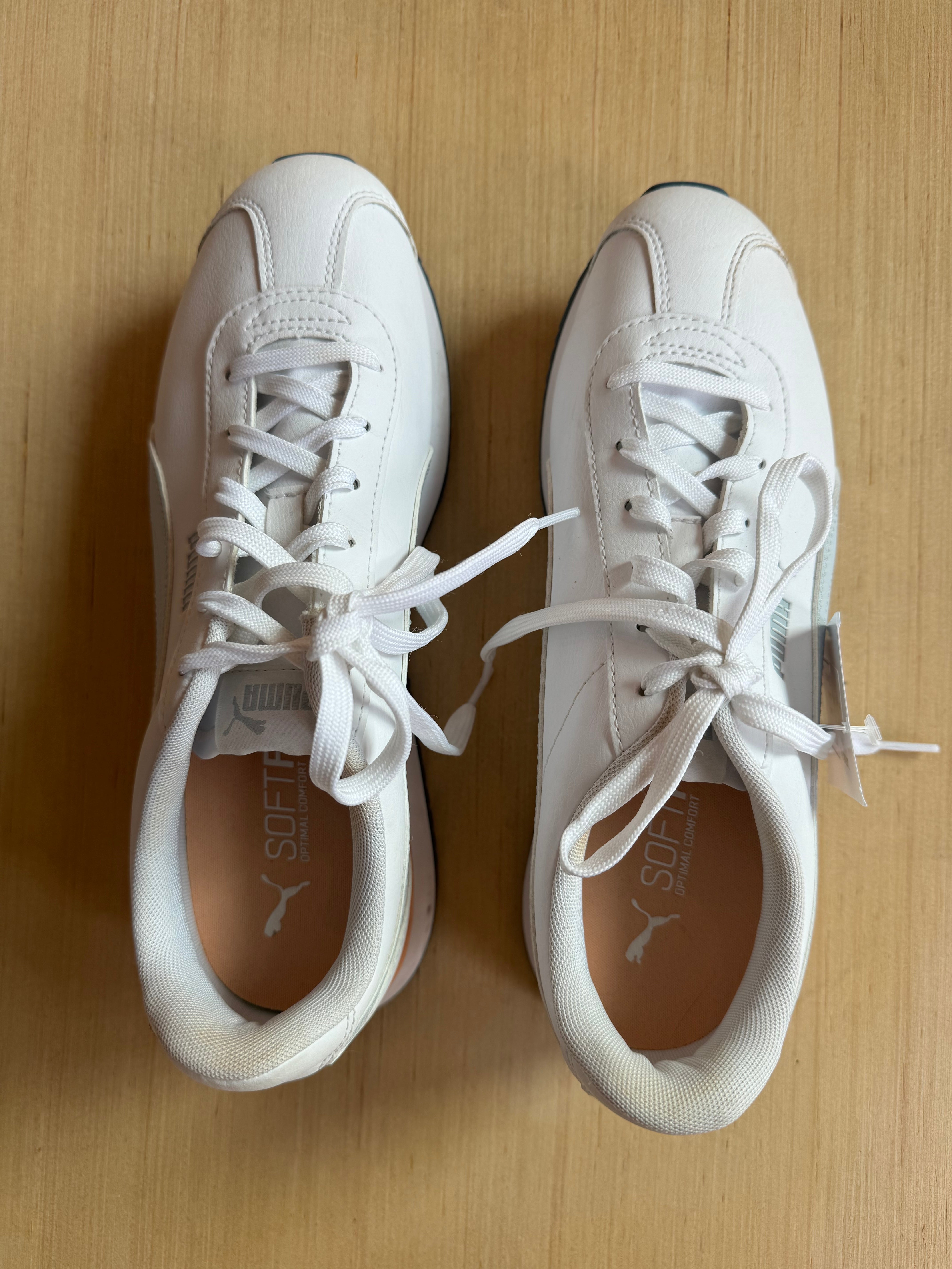 white orange puma running shoes, 7