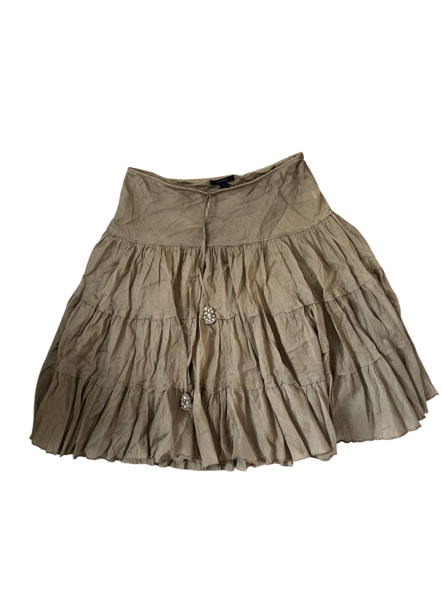 green express midi tiered skirt, s