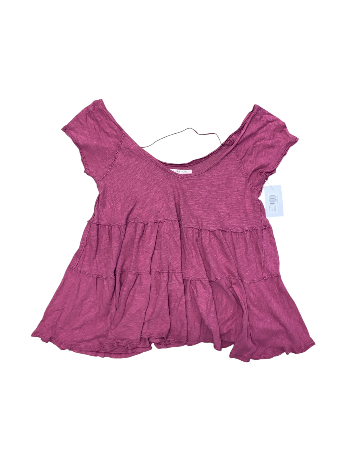 Pink Free People Oversize babydoll tee, S