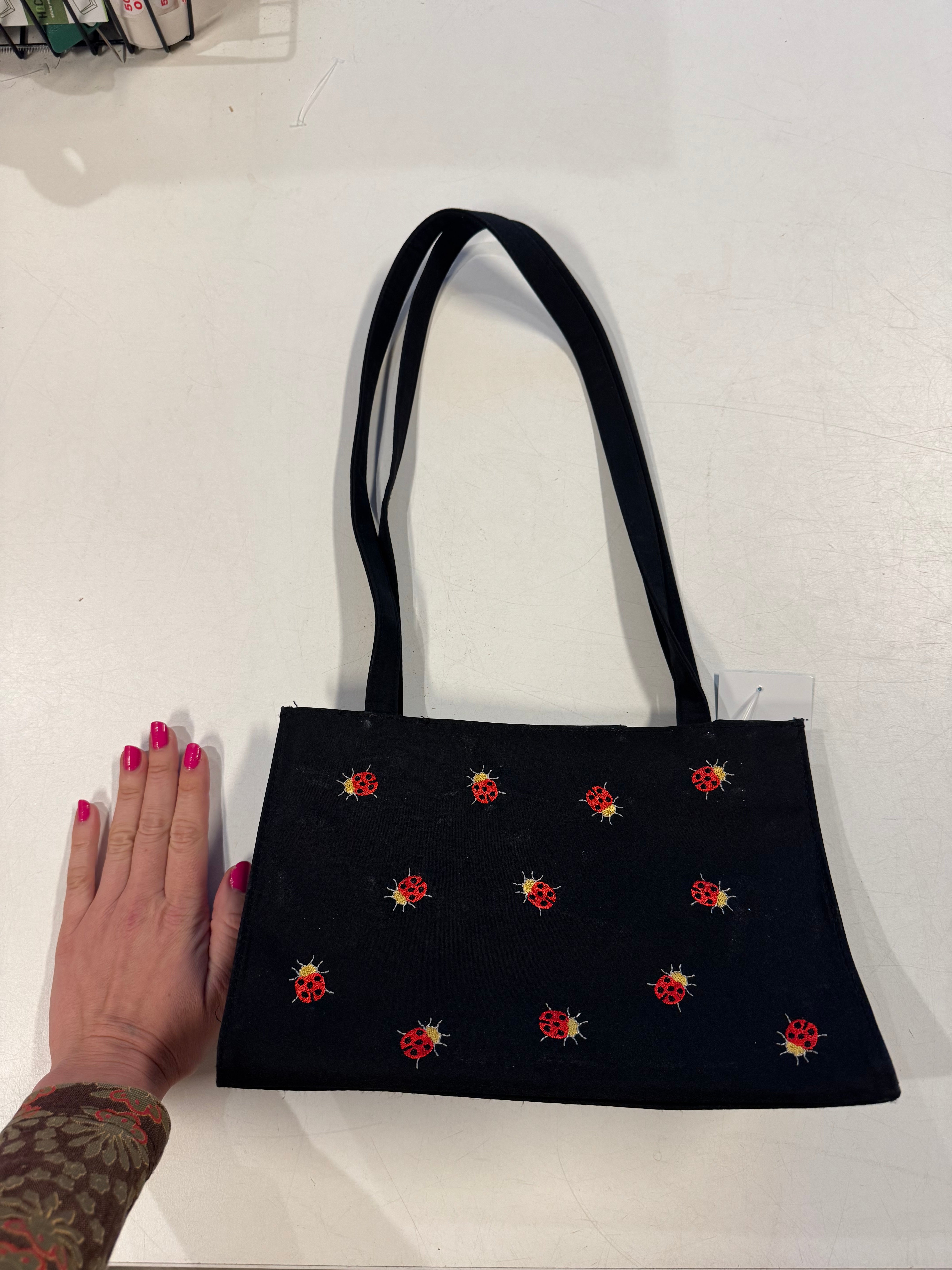 Black red Ladybug purse