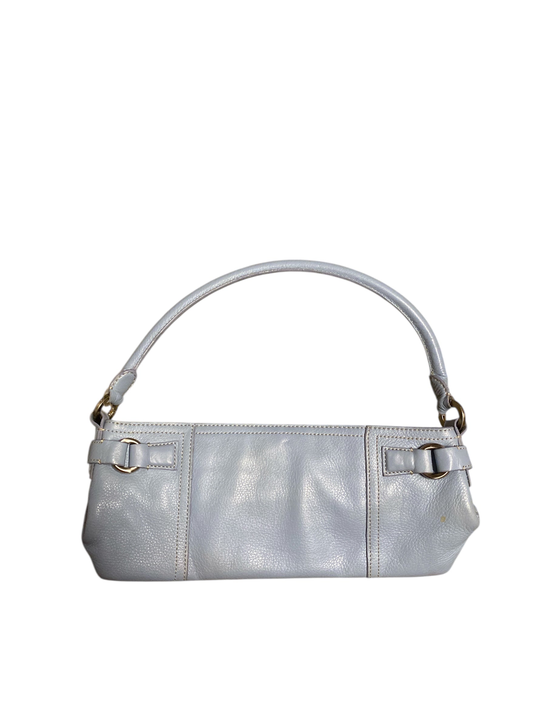 blue vtg 90s ann taylor leather lil bag