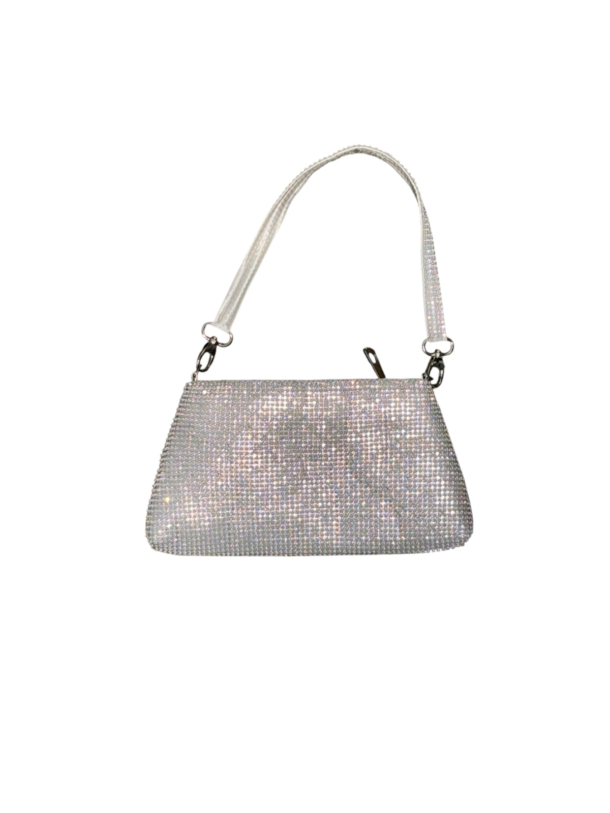 silver bedazzled mini purse