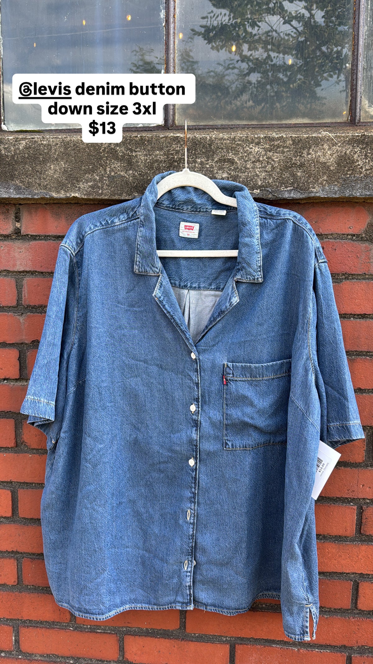 blue levis denim ss, 3x