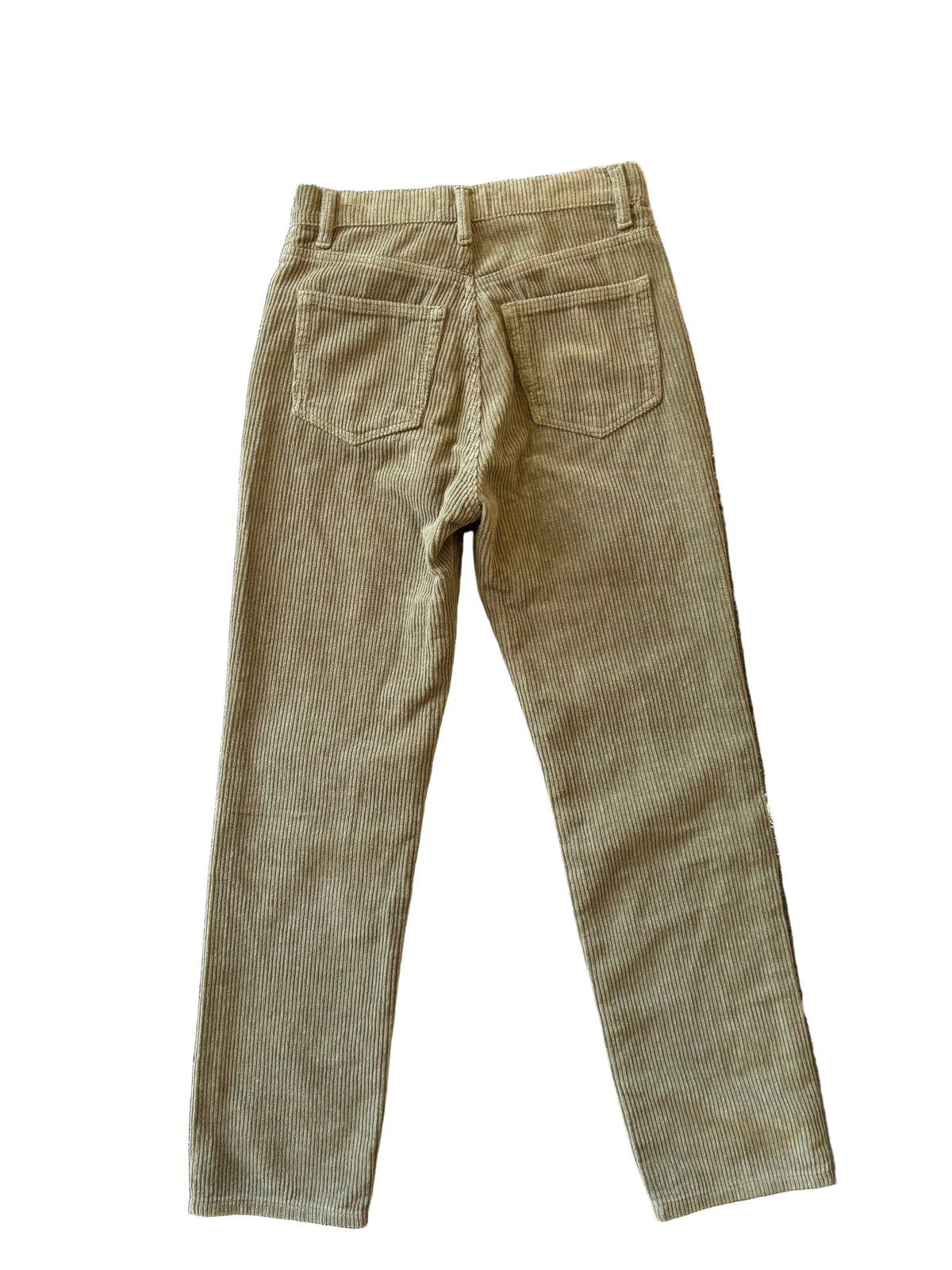 green reformation cord straight leg jeans, 25