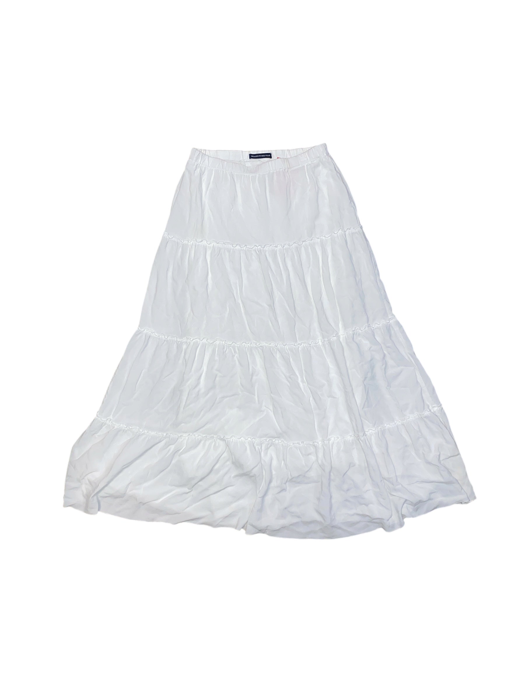 white brandy melville tiered maxi skirt, s